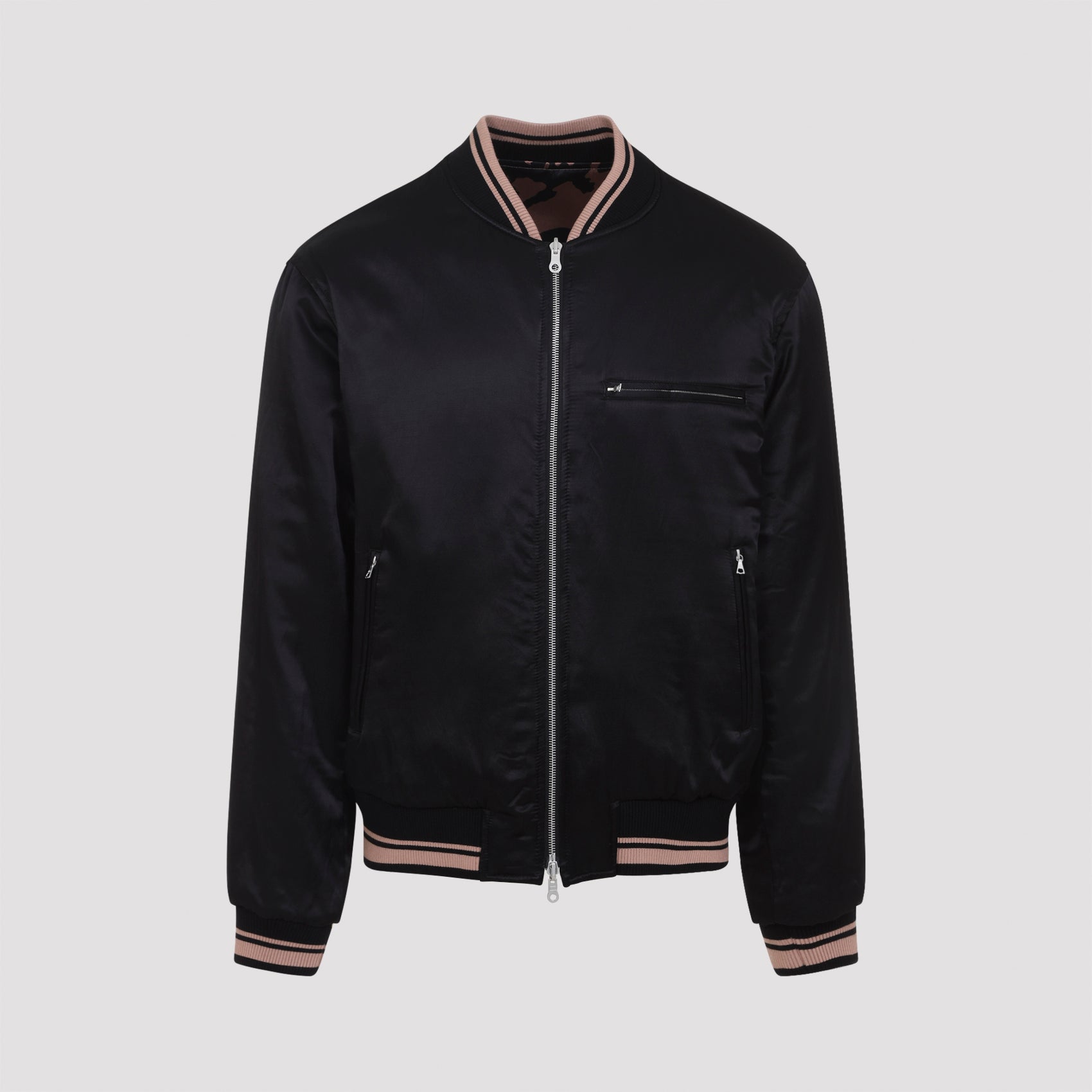 Volker Bomber Jacket Nude & Neutrals Viscose Cotton