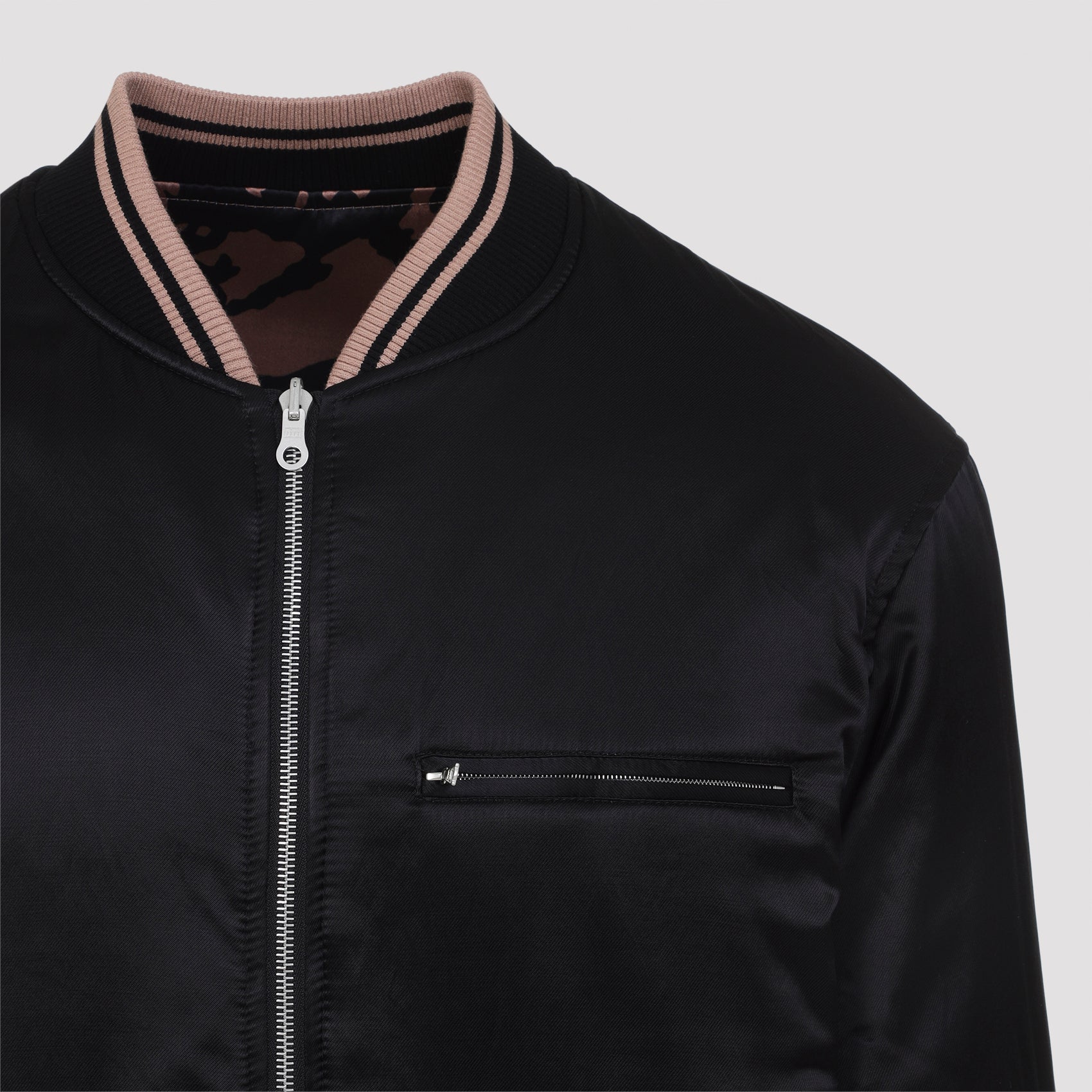 Volker Bomber Jacket Nude & Neutrals Viscose Cotton