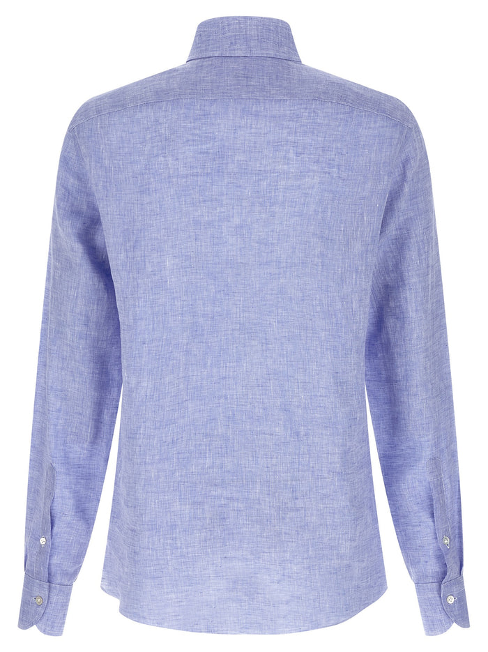 Linen blouse Light Blue Shirt