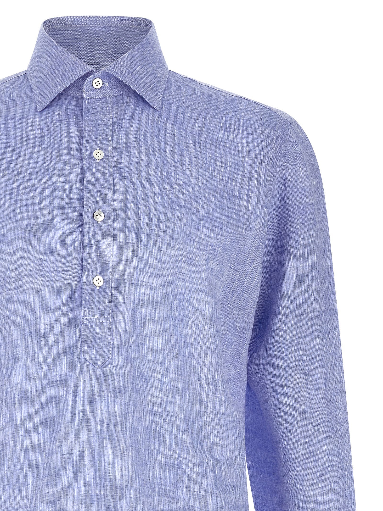Linen blouse Light Blue Shirt