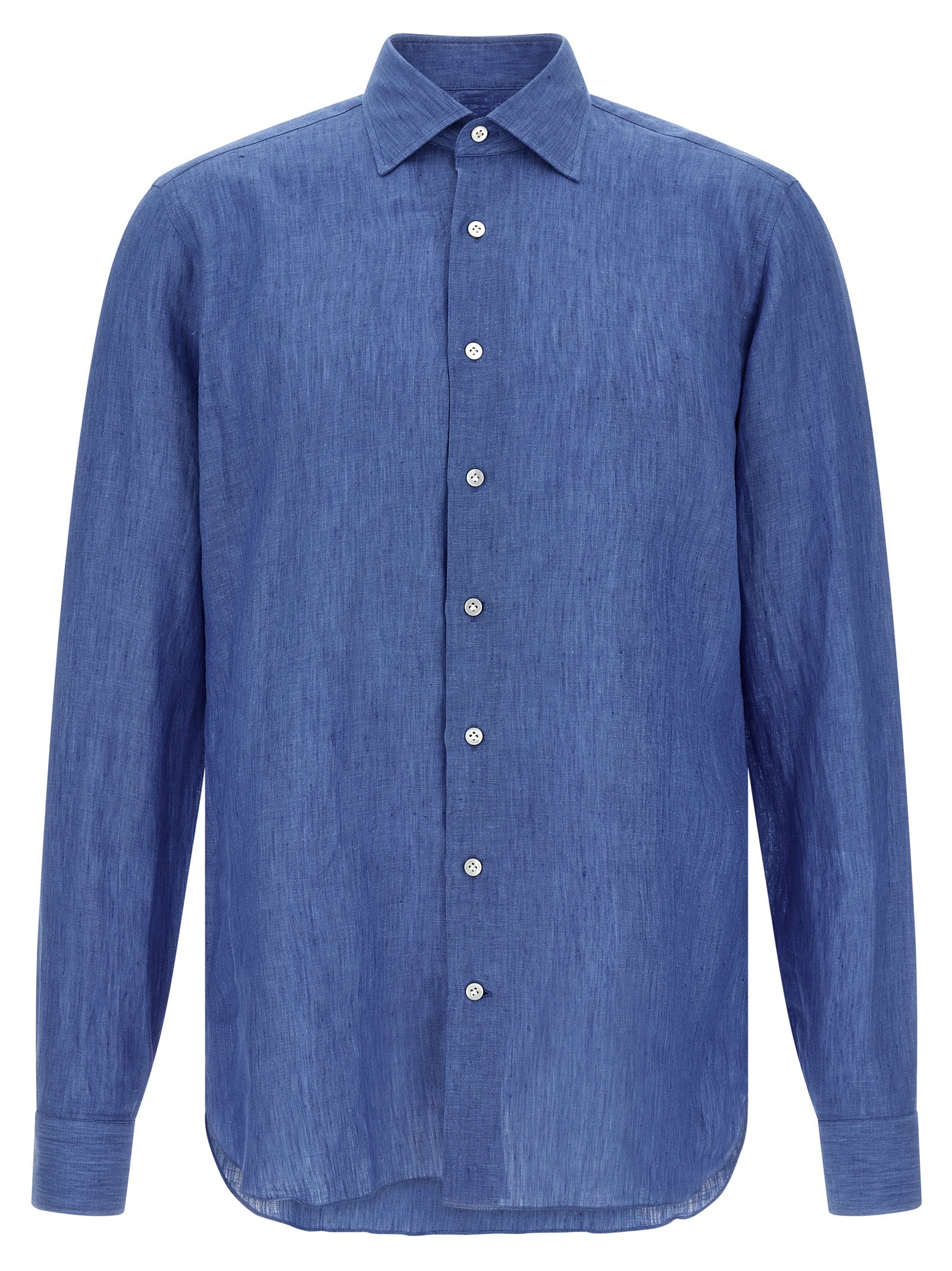 Linen Shirt Blue Shirt, Blouse