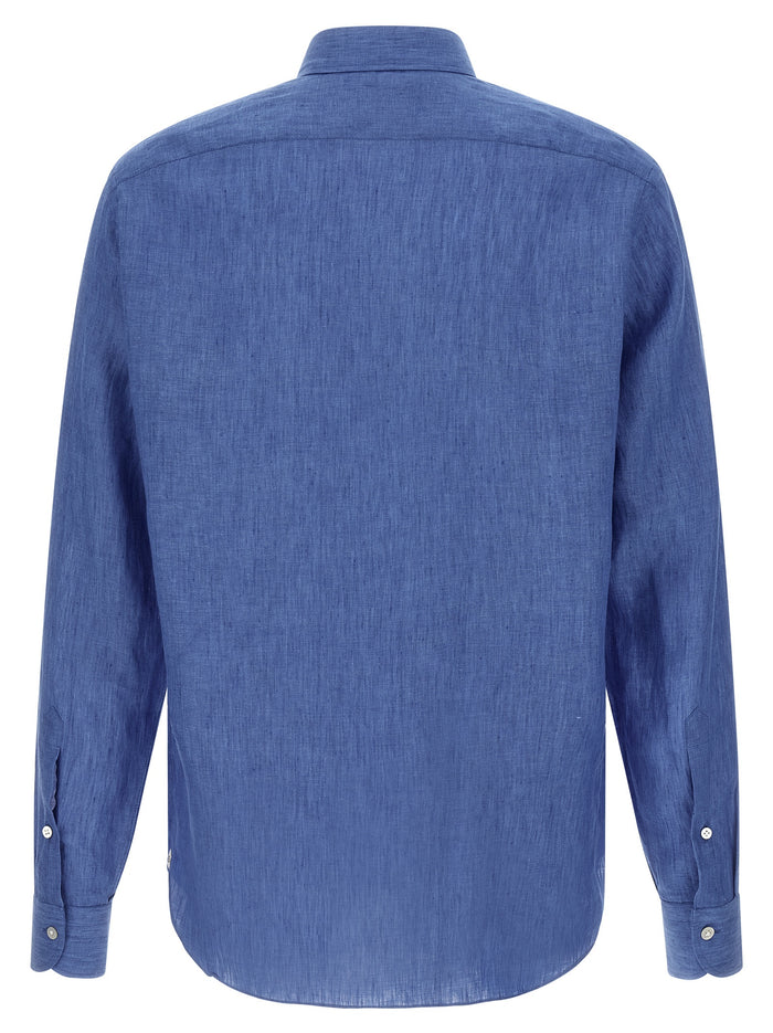Linen Shirt Blue Shirt, Blouse