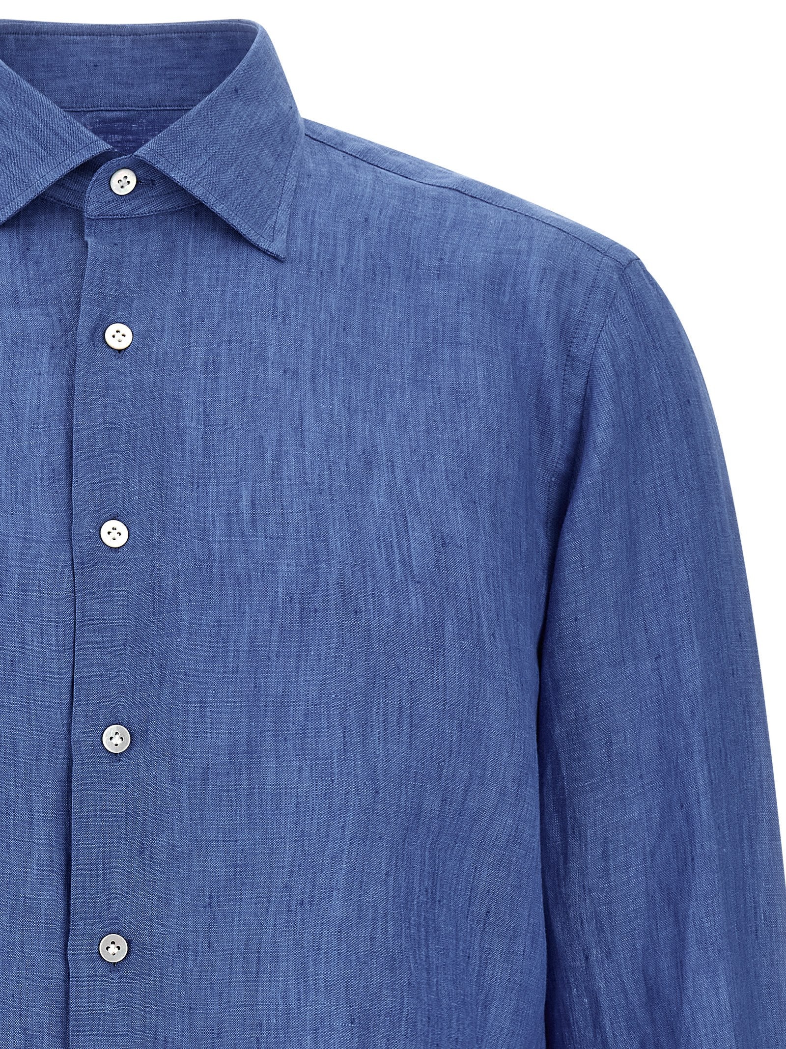 Linen Shirt Blue Shirt, Blouse