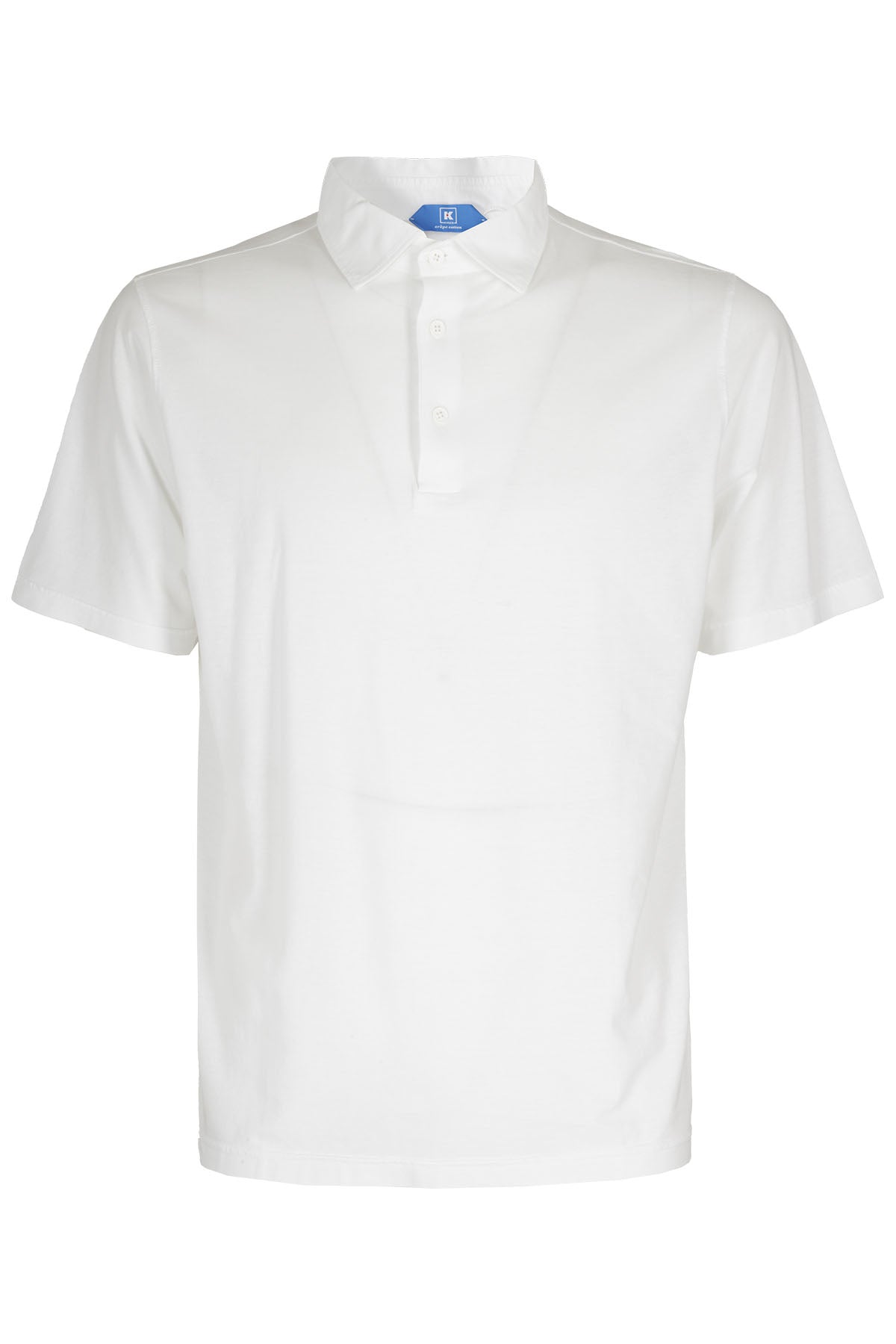 M.corta Jersey Crepe White Cotone Polo
