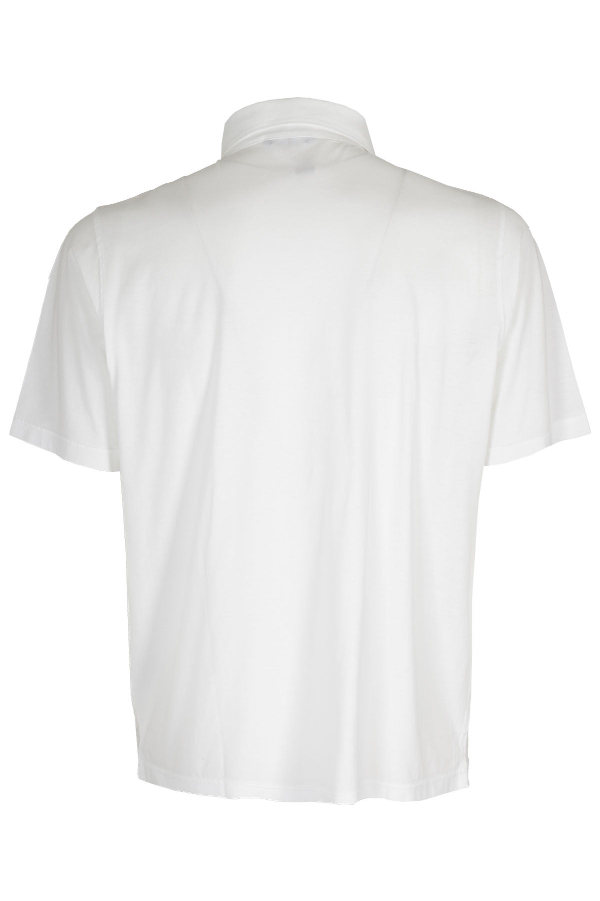 M.corta Jersey Crepe White Cotone Polo