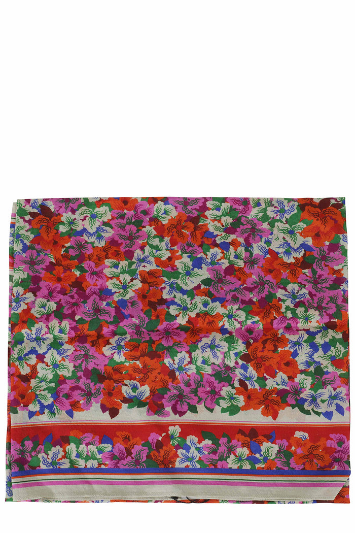 Jaber Square Scarf Red Viscose Silk Sciarpa