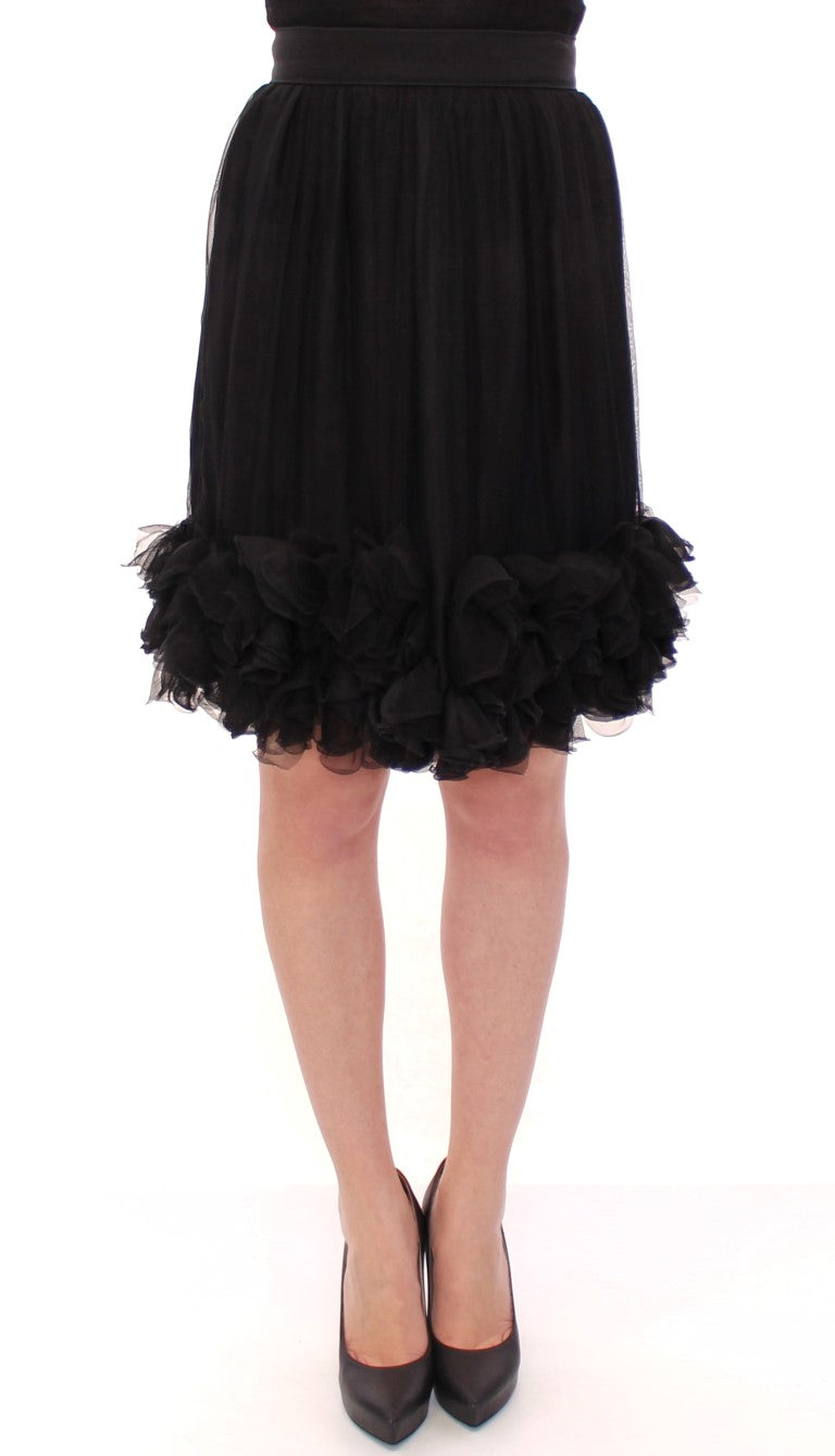 Dolce & Gabbana 100% Silk skirt in black