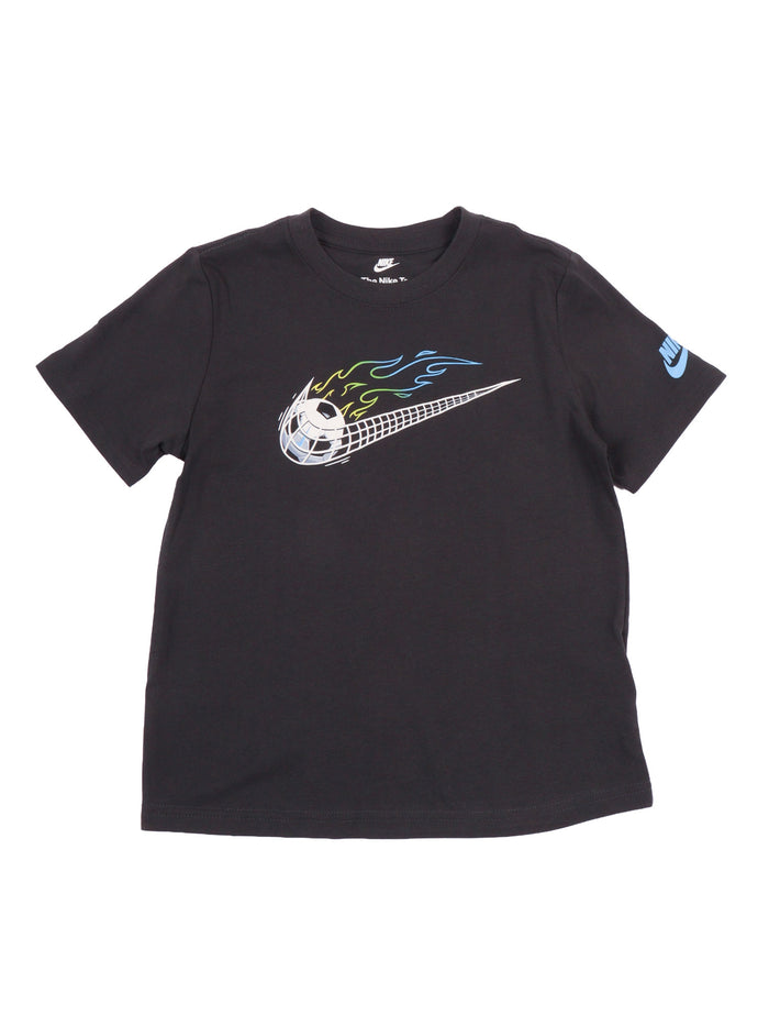 Nkb Soccer Swoosh Tee Grey Cotton Polyester Short Sleeves T-shirt
