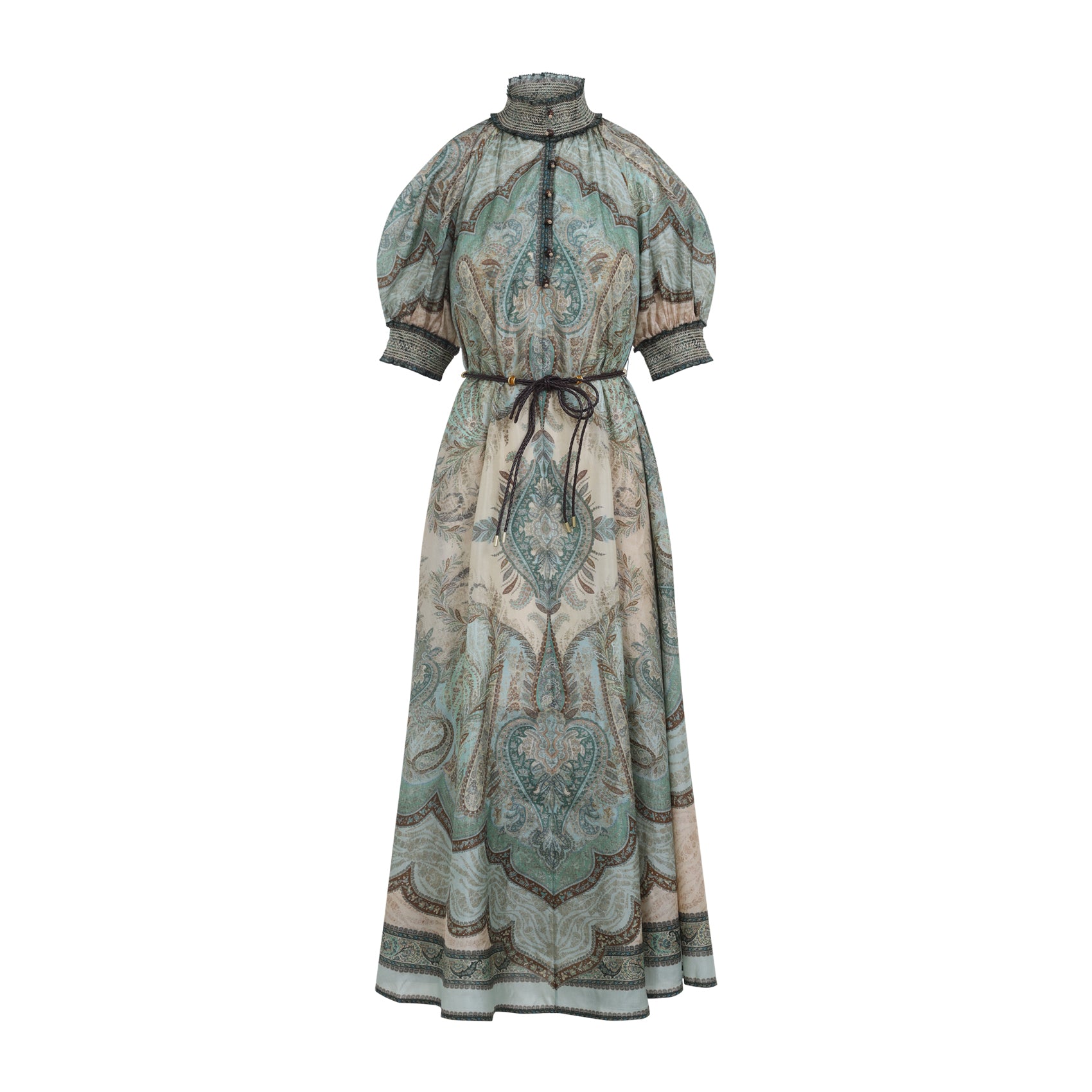 Wanderlust Billow Dress Multicolour Silk