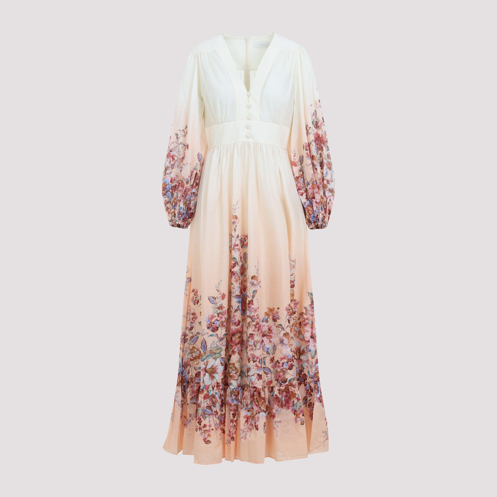 Awaken Plunge Maxi Dress Multicolour Cotton
