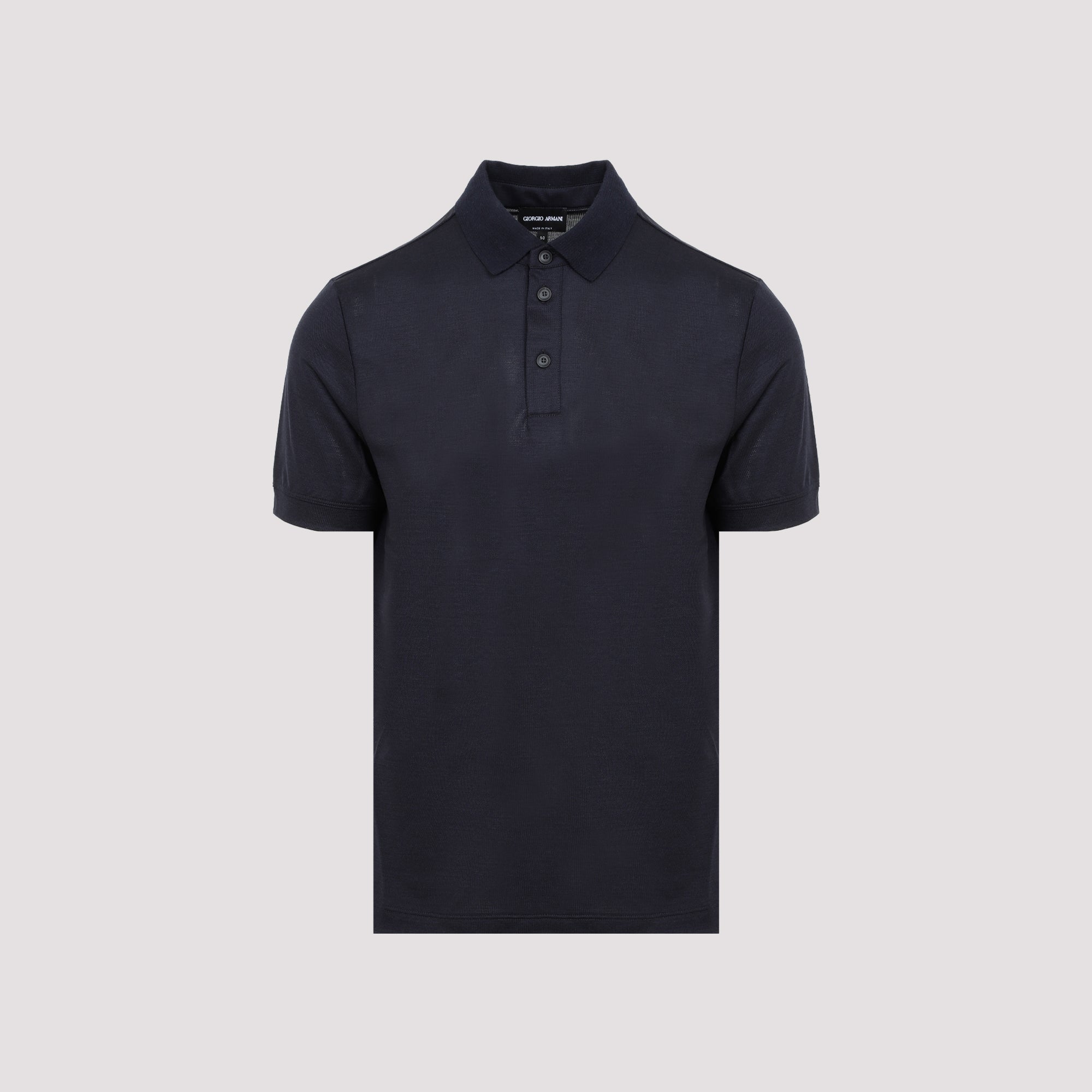 Polo Shirt Blue Virgin Wool
