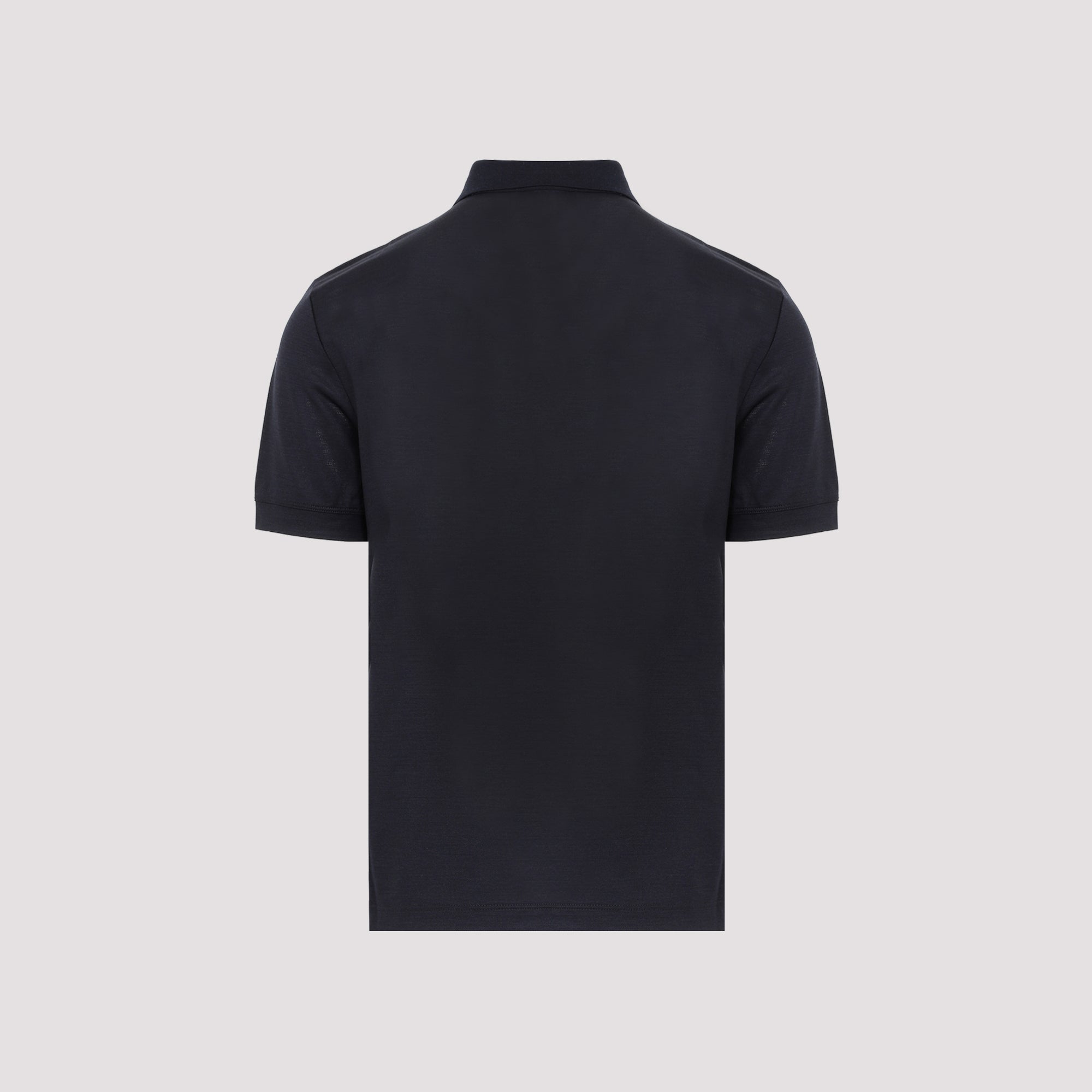 Polo Shirt Blue Virgin Wool