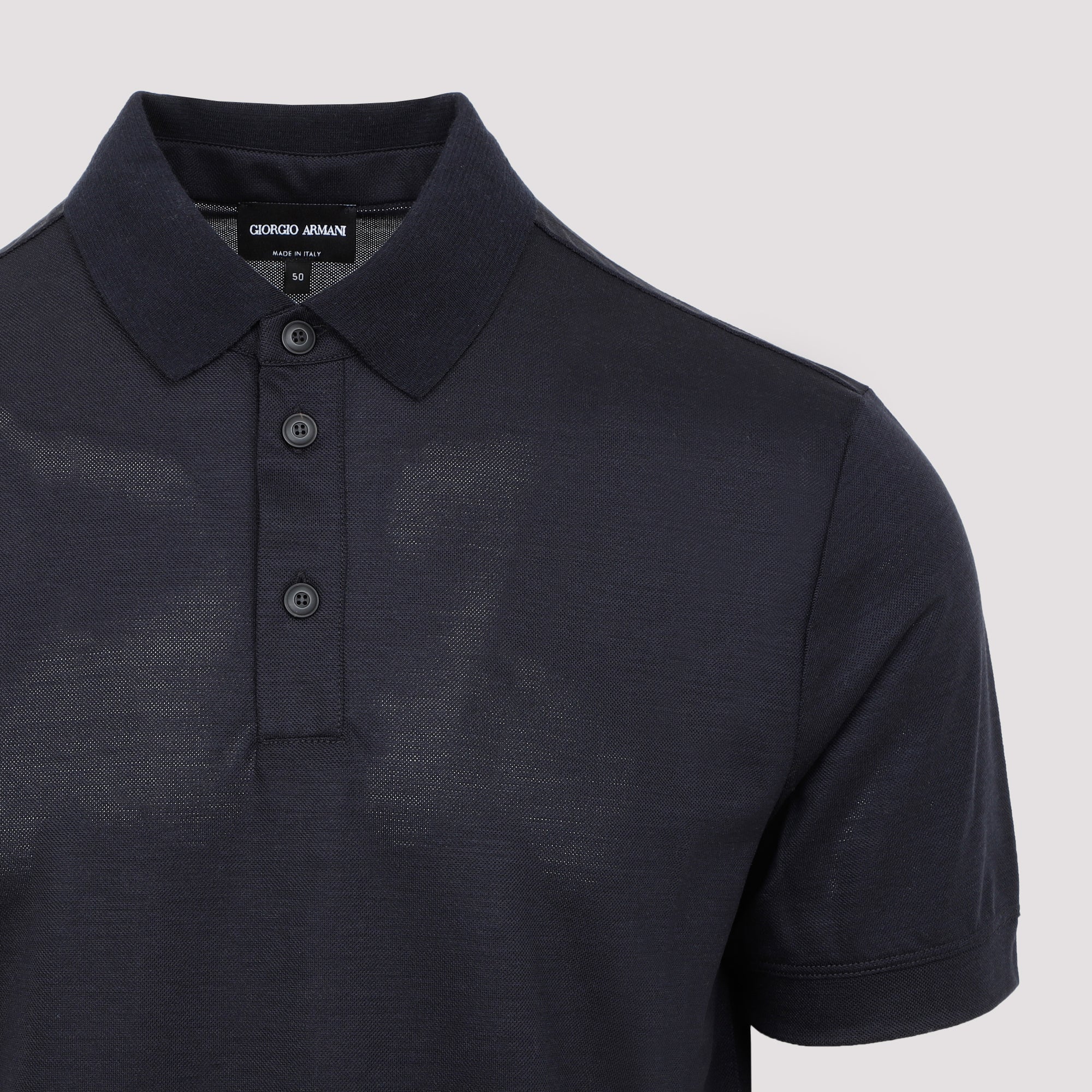 Polo Shirt Blue Virgin Wool