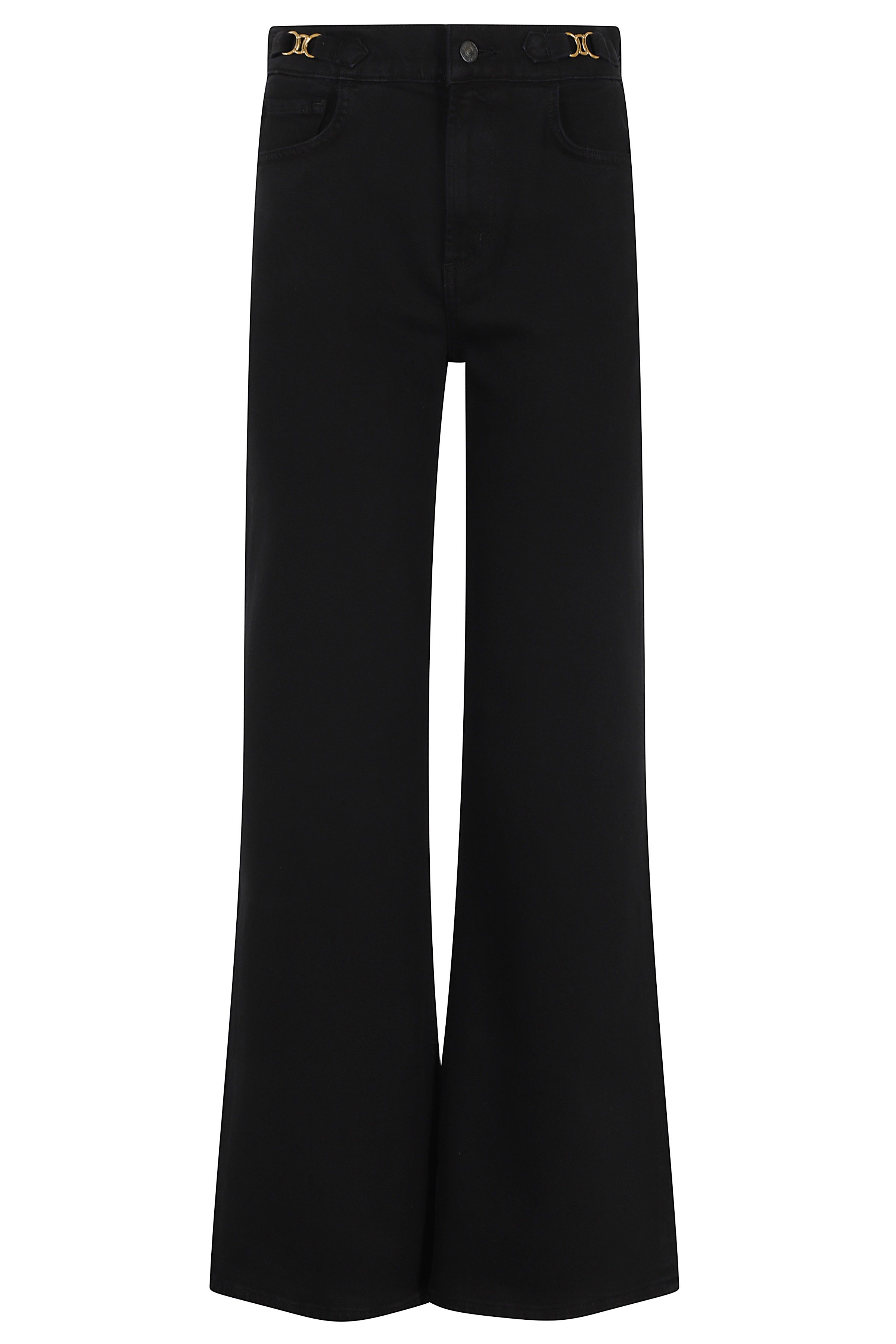 Kimberly Flare With Horsebit Black Cotone Rigenerato Elastan Jean