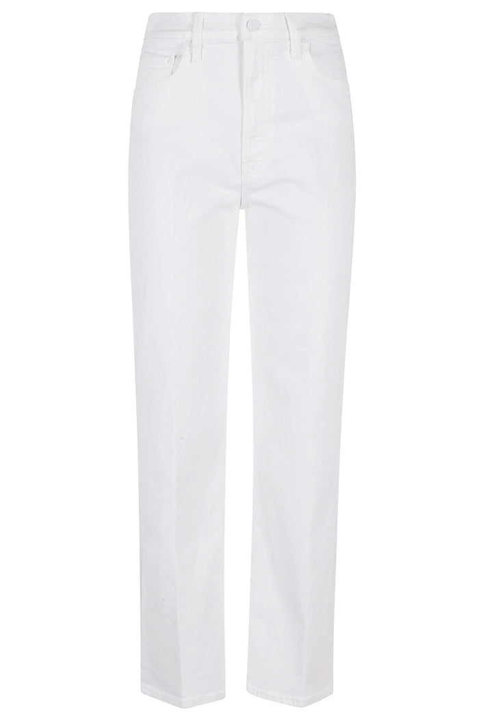 The Rambler Zip Ankle White Cotone Polyester Elastane Jean