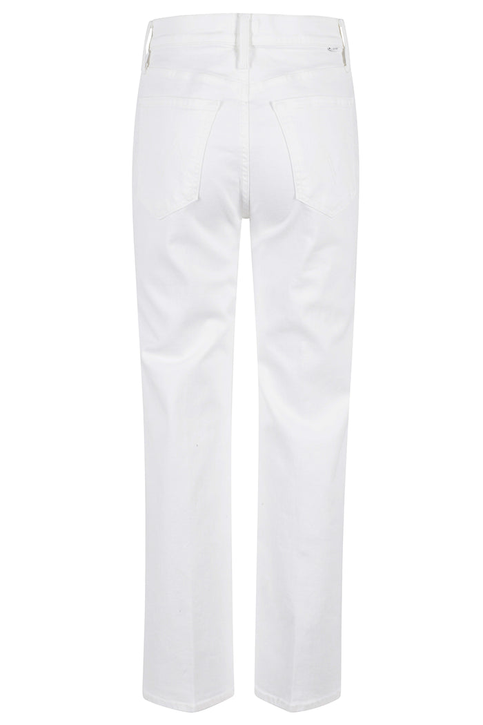 The Rambler Zip Ankle White Cotone Polyester Elastane Jean