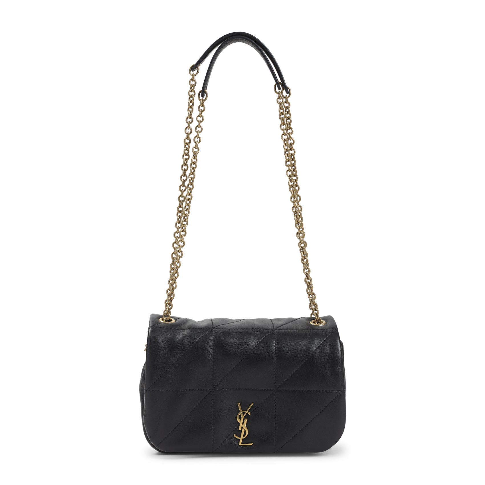 Mini Jamie Shoulder Bag Black Lamb Leather