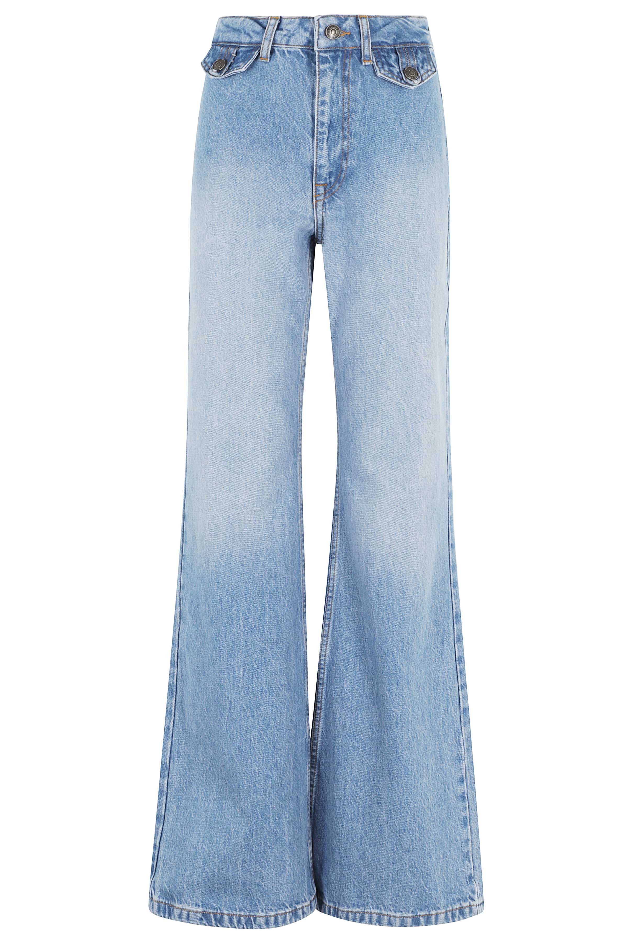 Flared Highwaisted Jeans Blue Cotton (organic)