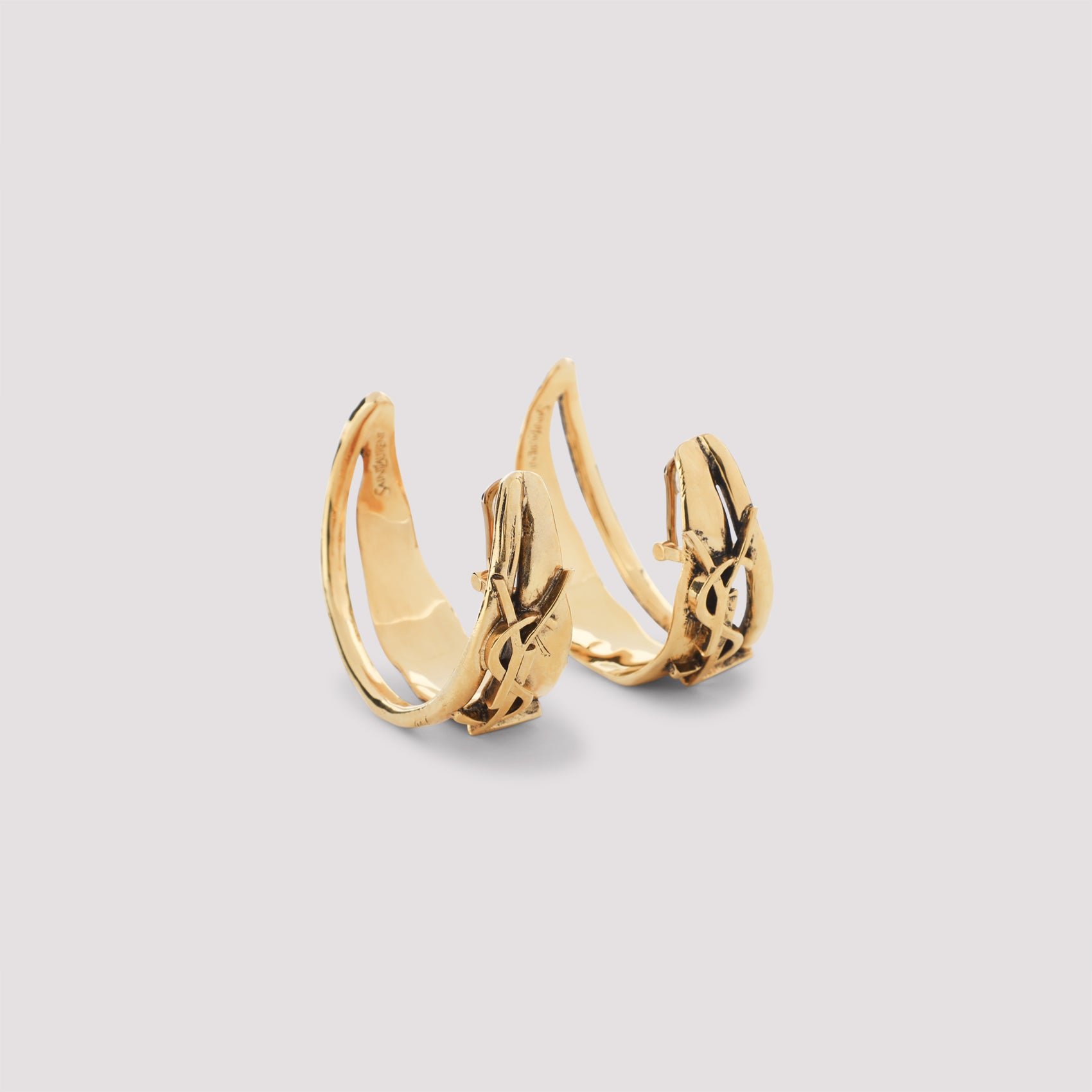 Creole Charm Cassandre Earrings Metallic Brass Jewellery