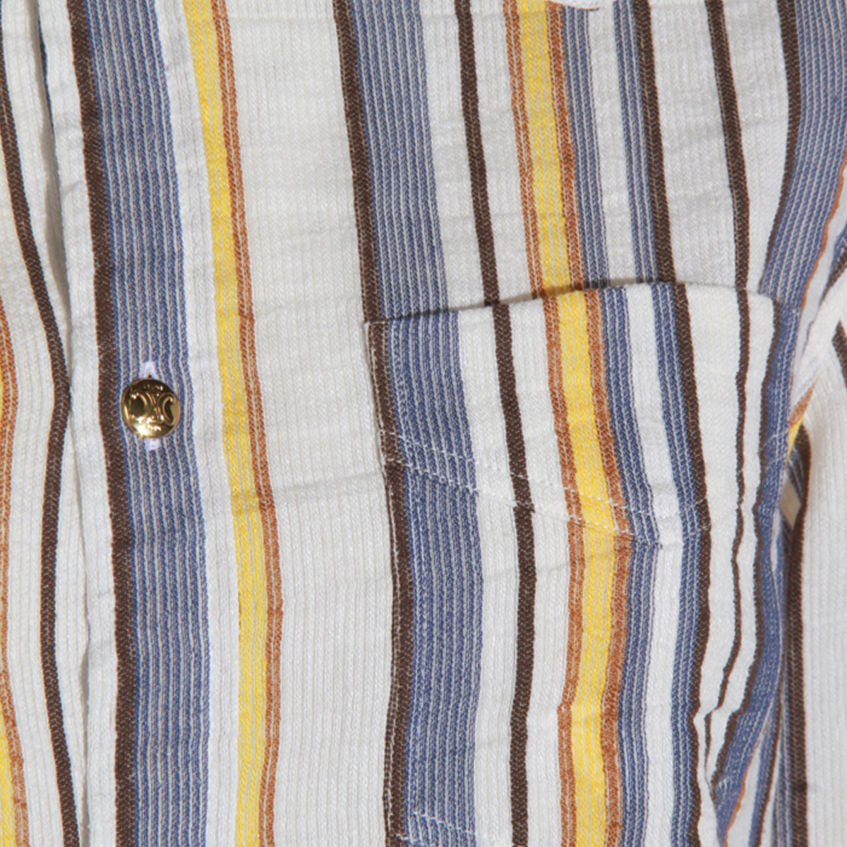 Céline Shirts Chalk/yellow/blue Co Li Vi