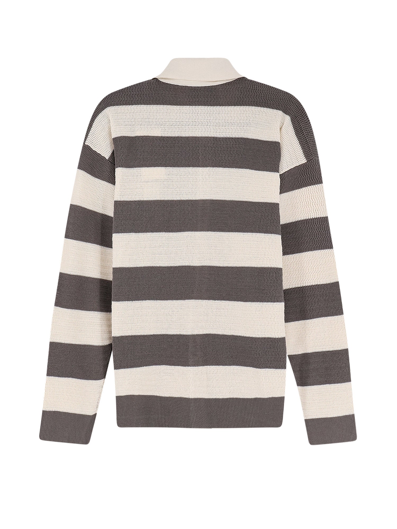 Ami Paris Sweaters Blanc Creme/carbone Cotone