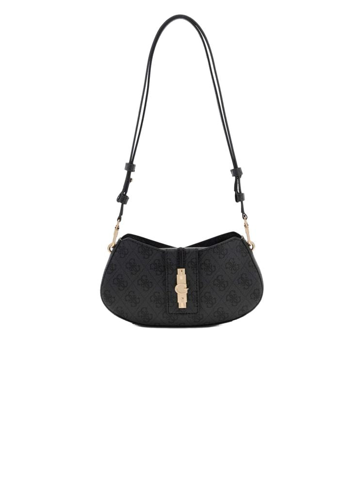 Guess Shoulder Bag Coal Logo Polyurethane / Shoulder-bags