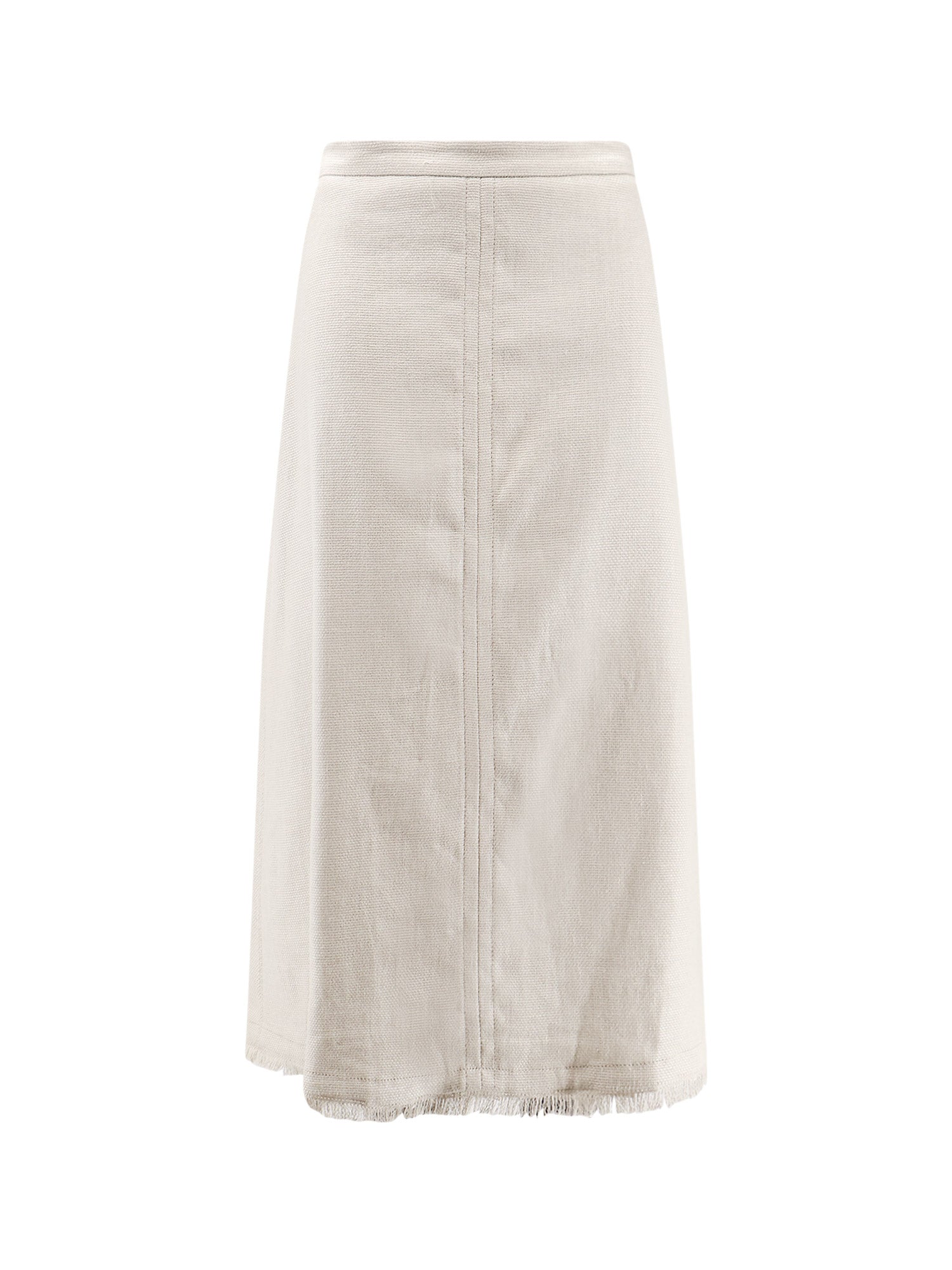 S MAX MARA Skirts Bianco Avorio Lino Cotone Elastan
