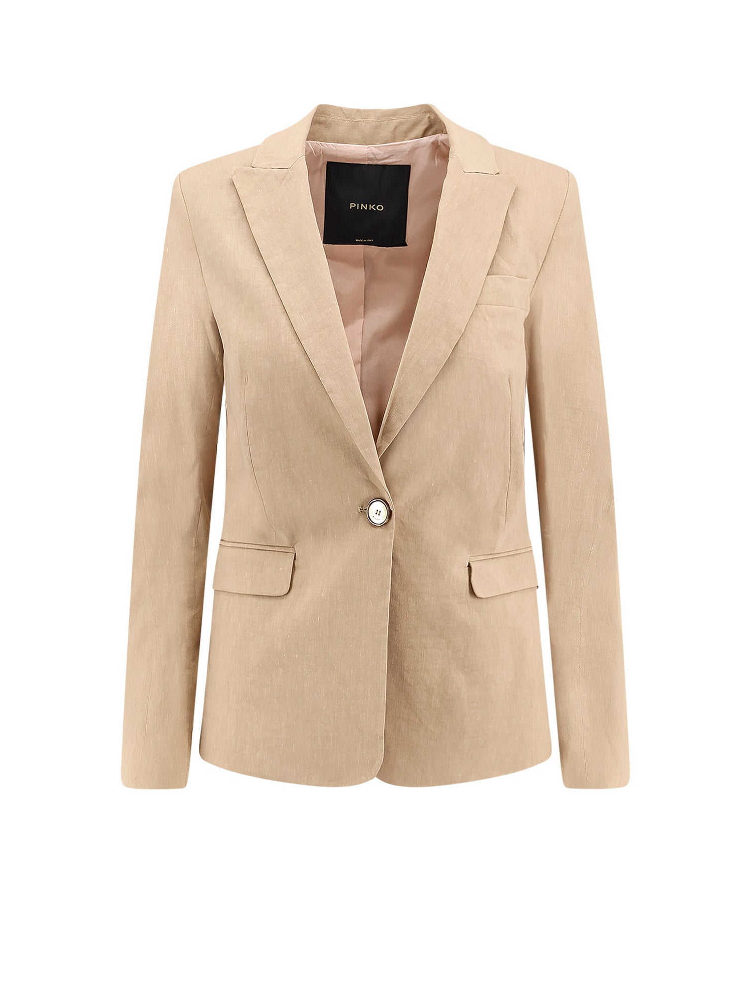 Pinko Clothing Beige Lino Viscosa Elastan
