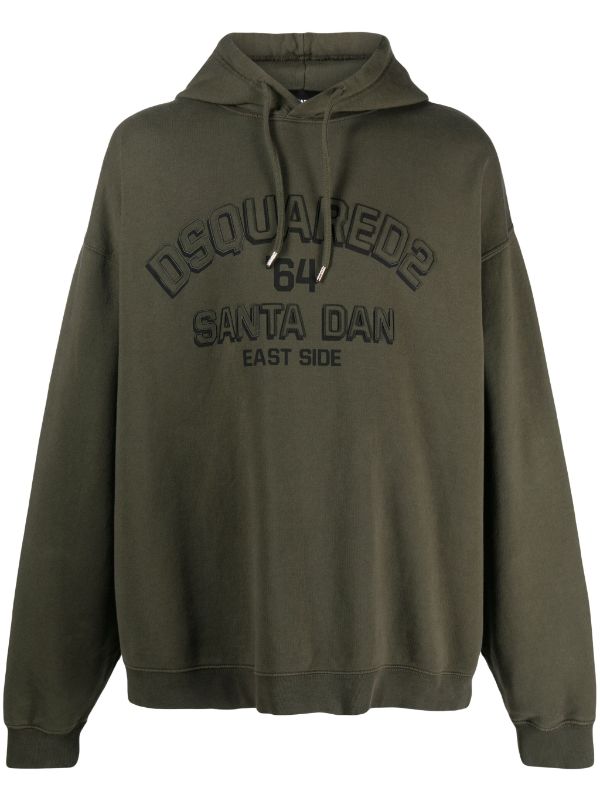 Dsquared2 Cotton 100% hoodie in olive green
