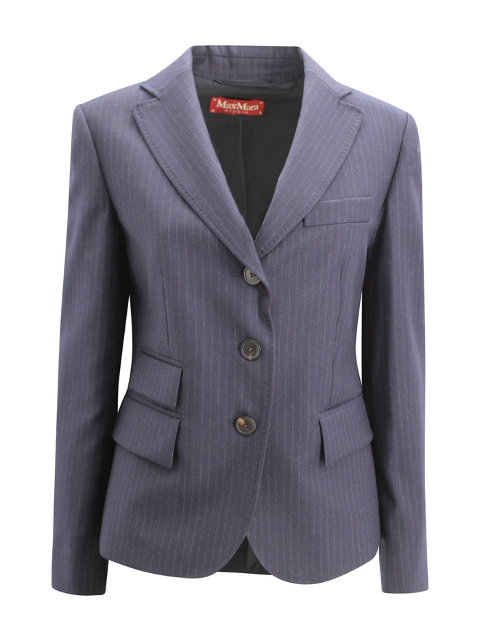 Max Mara Studio Jackets Blu Lana Vergine