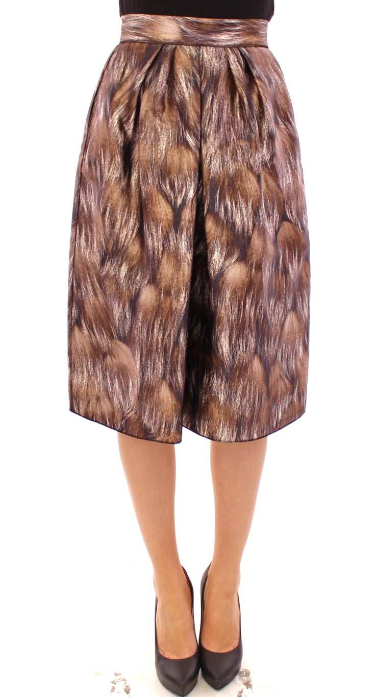 Dolce & Gabbana 100% Silk skirt in brown