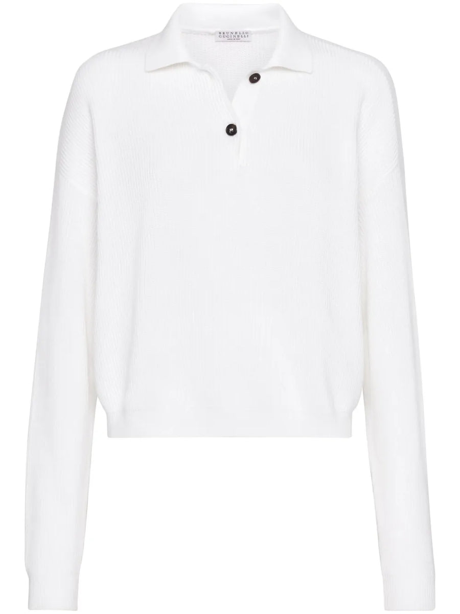 Brunello Cucinelli Cotton 100% polo in white