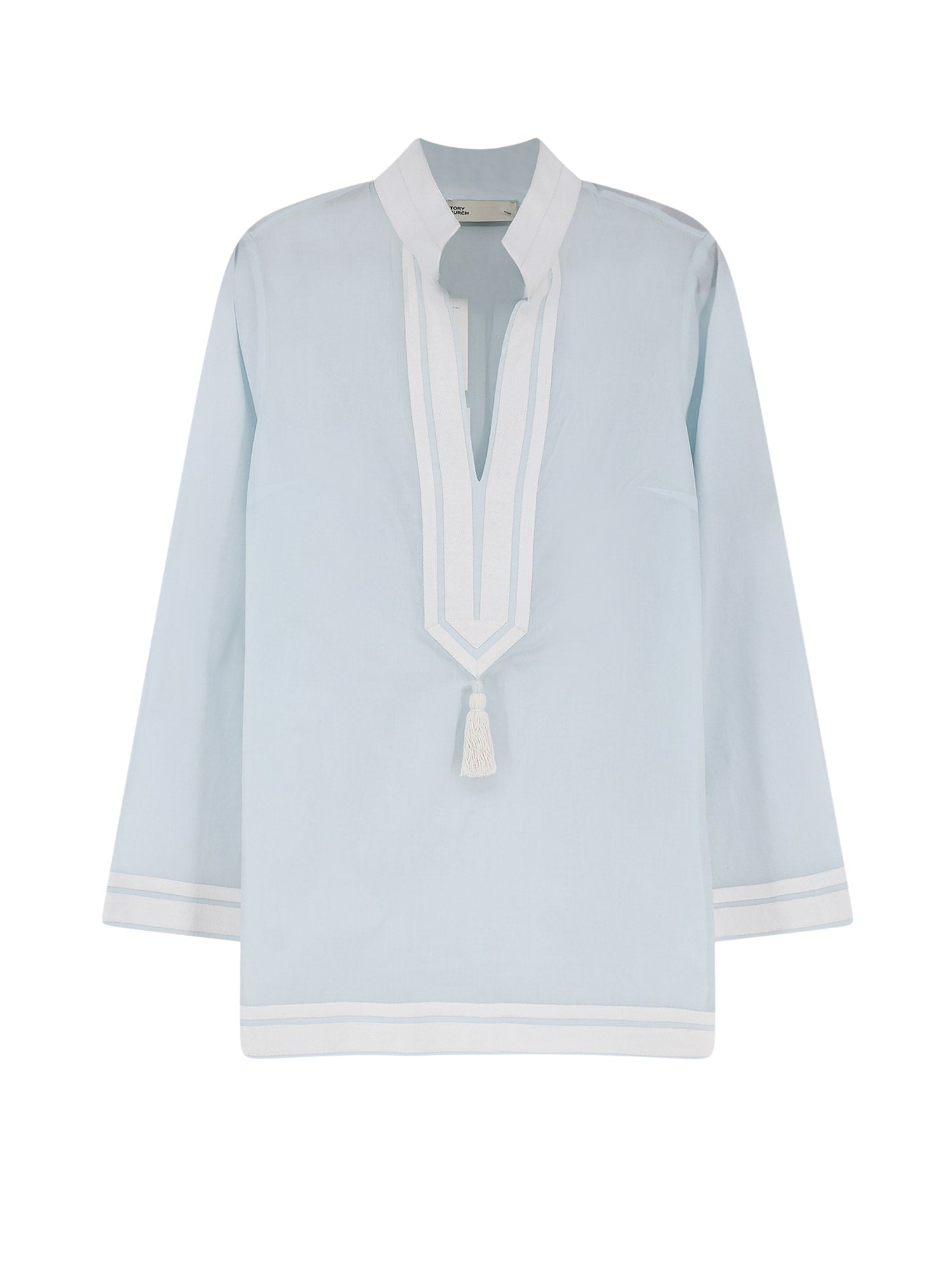 Tory Burch Shirts Blue Cotone