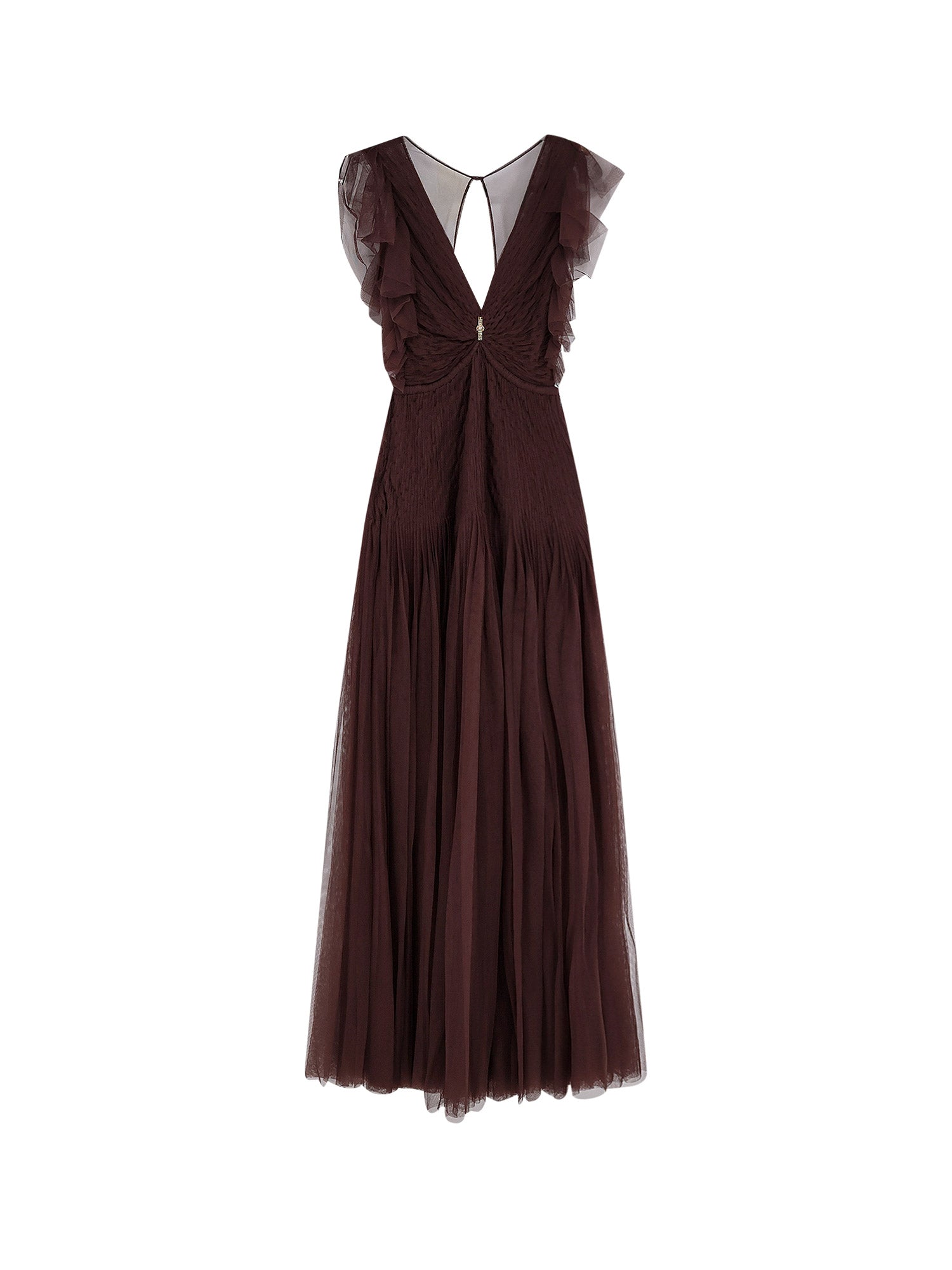 Elisabetta Franchi Dresses Brown Poliestere