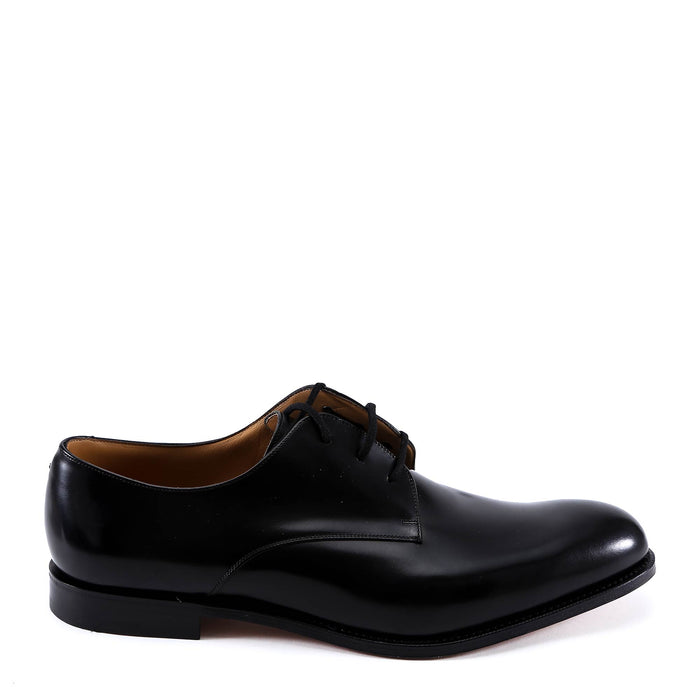 Churchs Flat Shoes Black Pelle