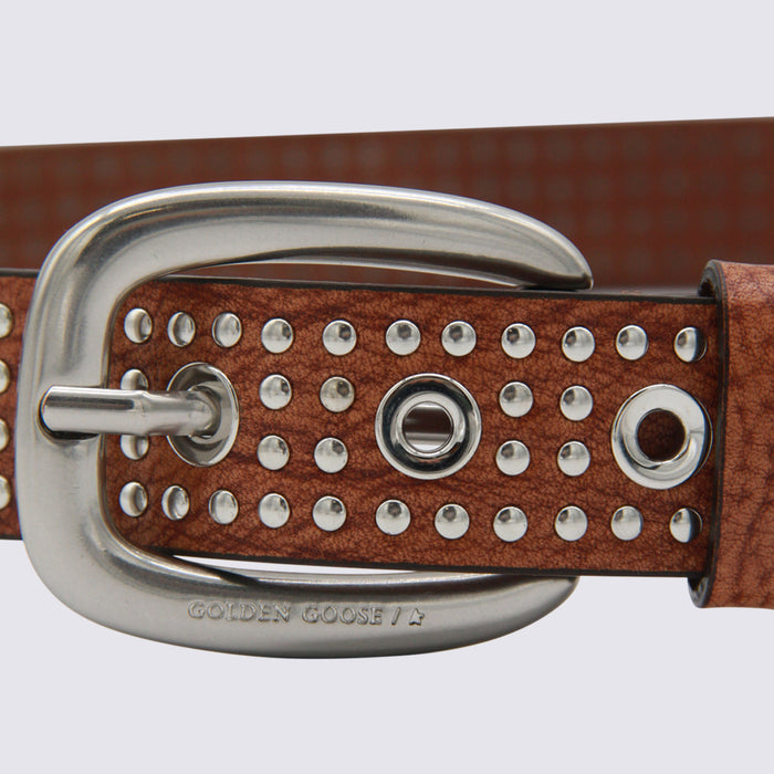 Golden Goose Belts Leather Brown _le