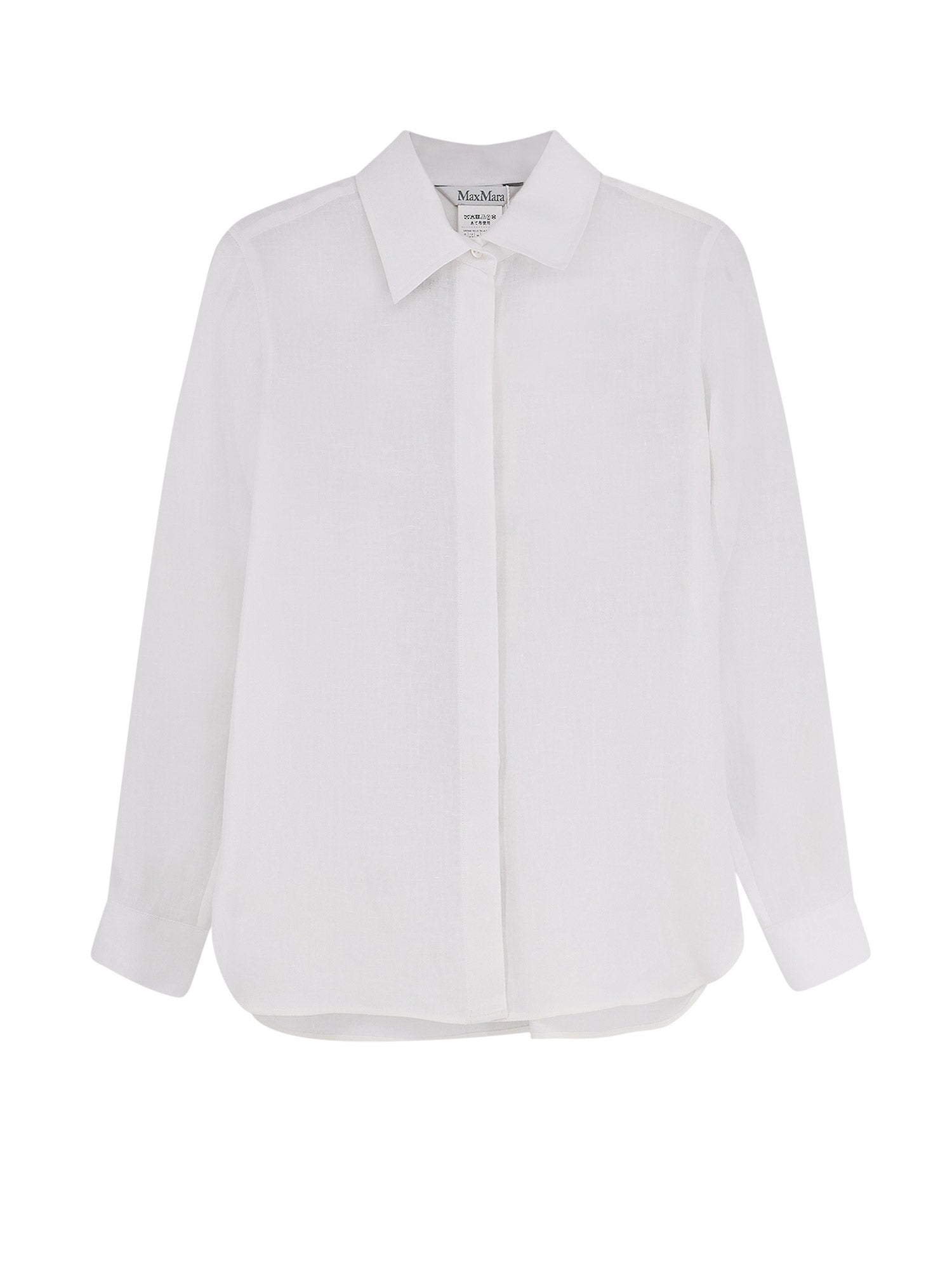 Max Mara Shirts White Lino