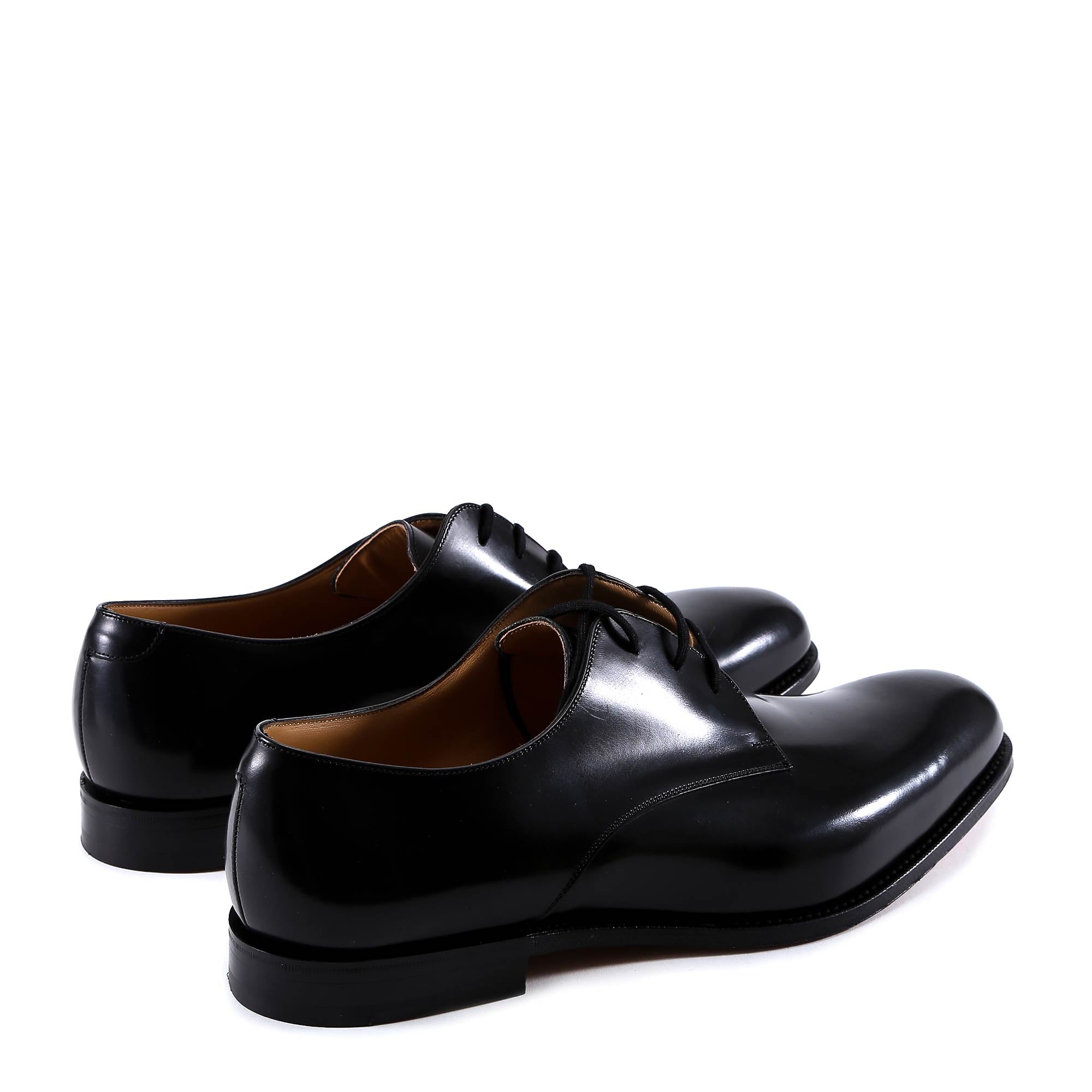 Churchs Flat Shoes Black Pelle