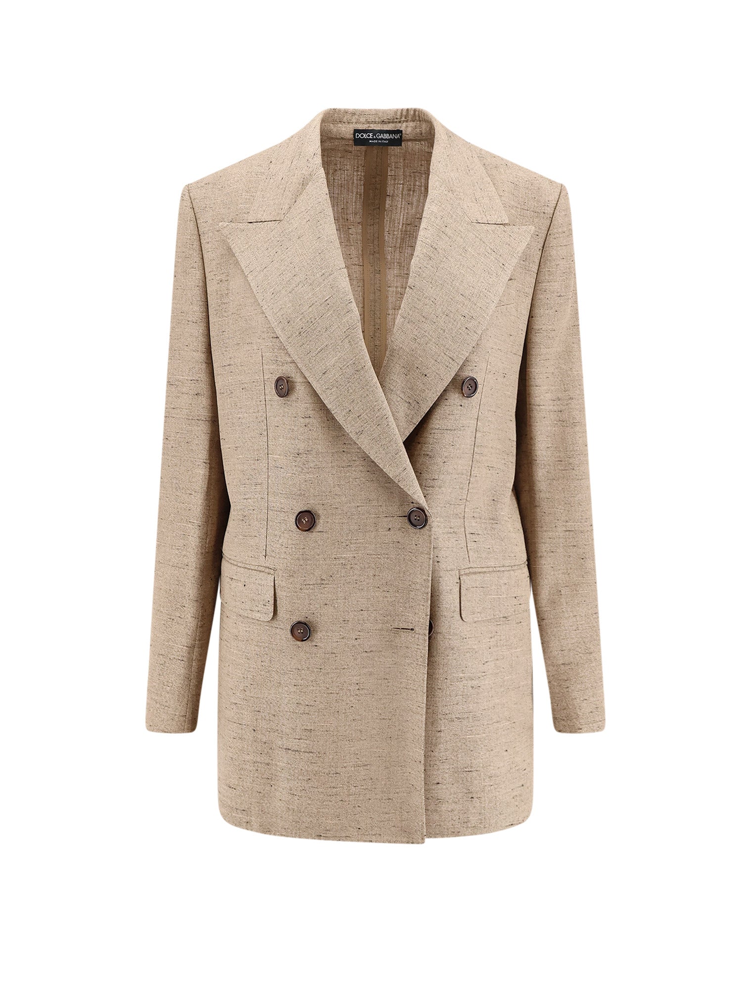 Dolce & Gabbana Clothing Melangebiancobeige Viscosa Lino Poliammidica