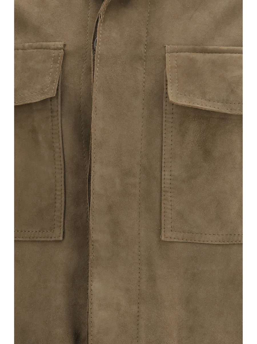 Suede Jacket Liberosuede Brown Goatskin (hircus Goatskin)