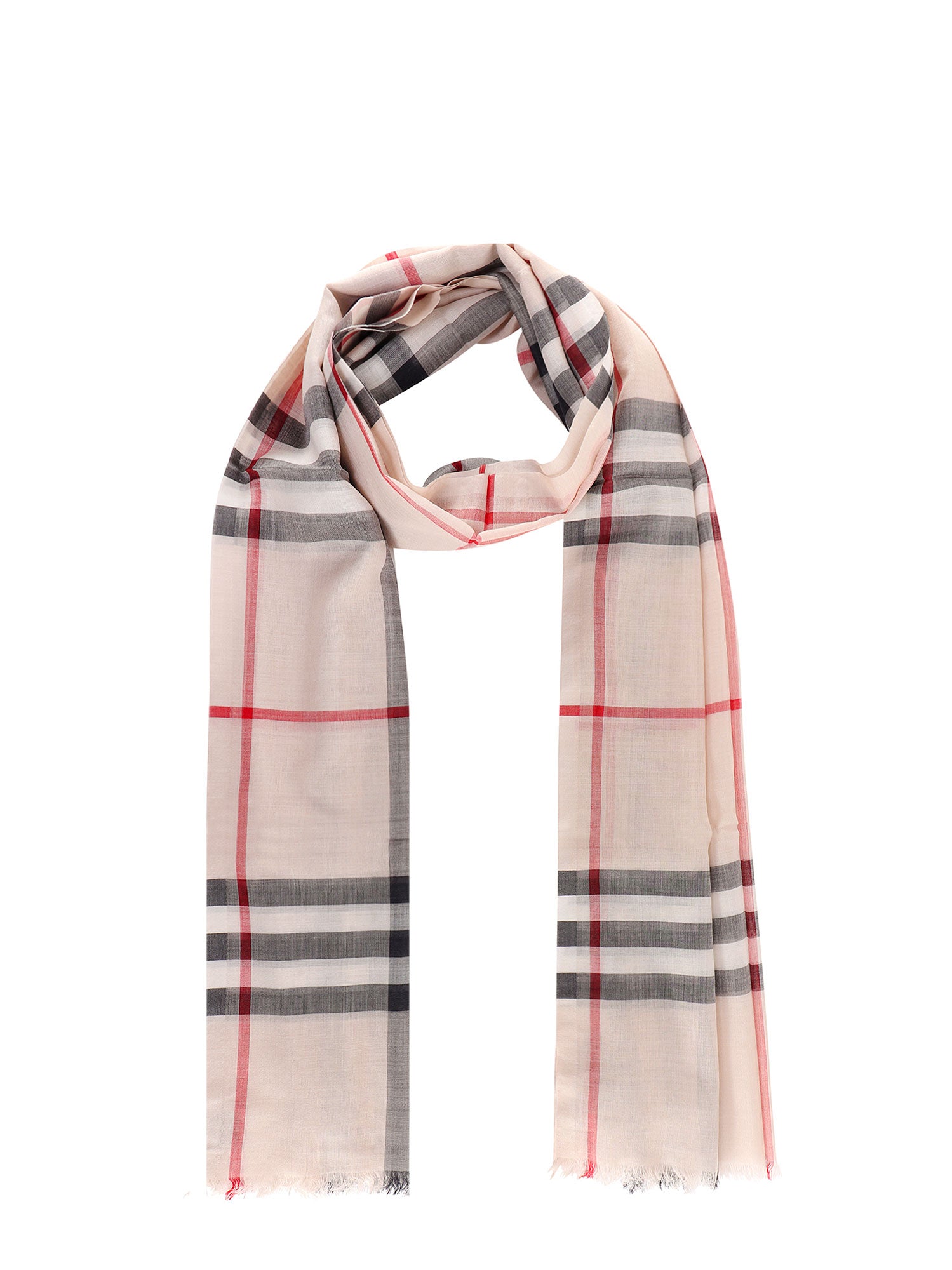 Burberry Scarfs Beige Lana Seta