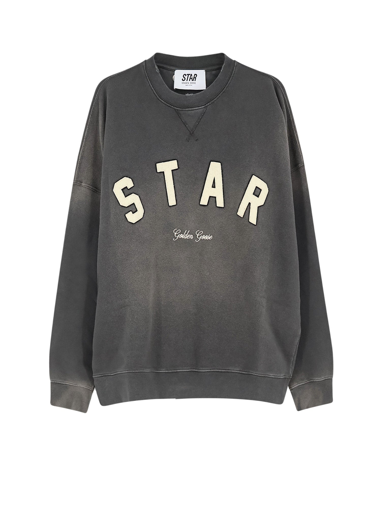 Golden Goose Sweaters Charcoal Cotone