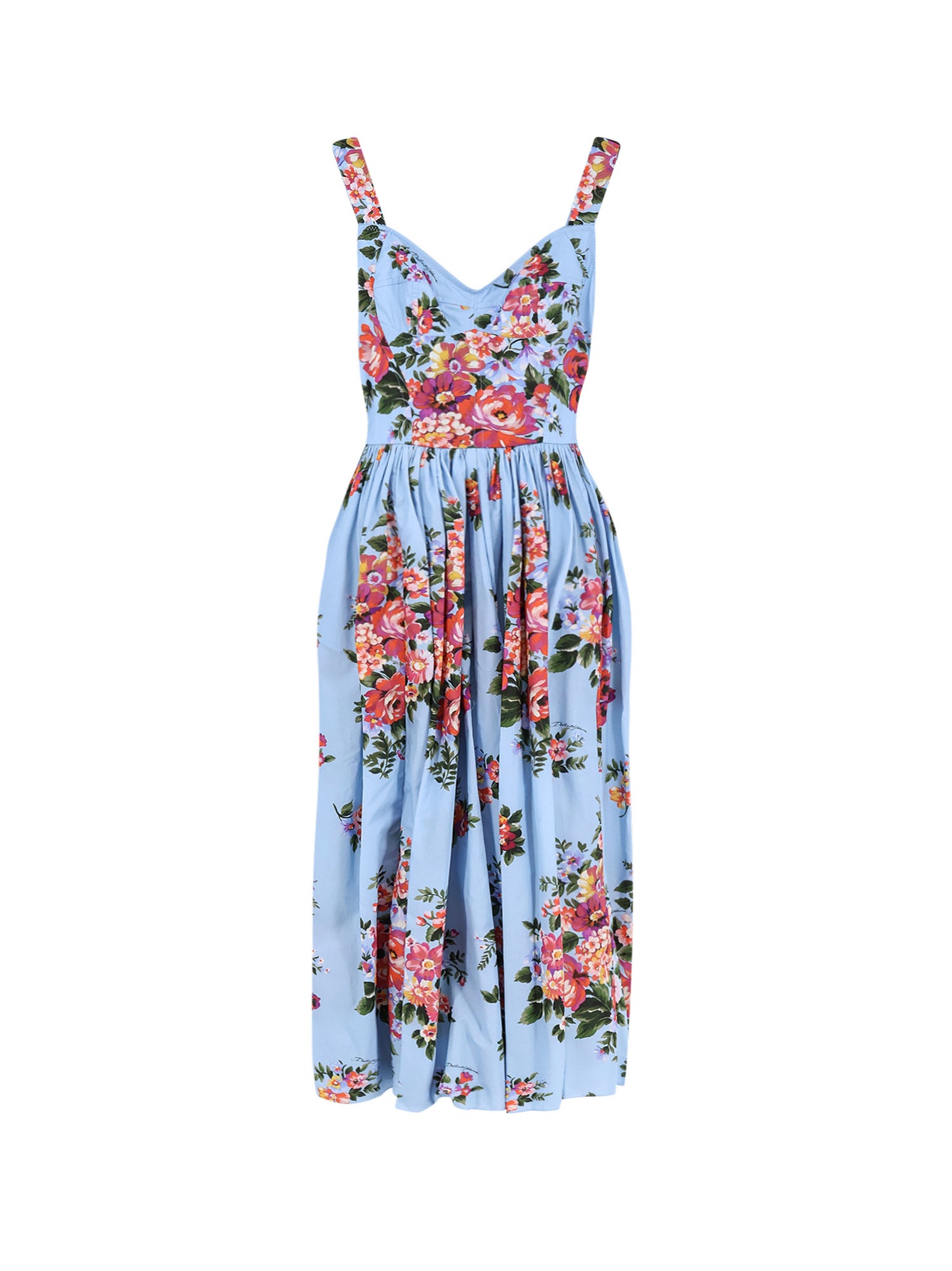 Dolce & Gabbana Dresses Mazzfiori Bianco Cotone