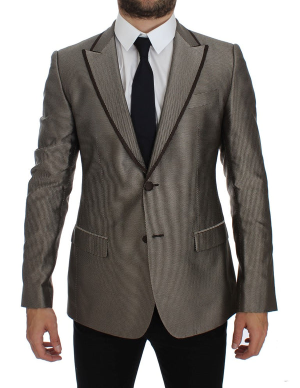 Dolce & Gabbana 100% Silk; Lining 50% Rayon blazer in brown