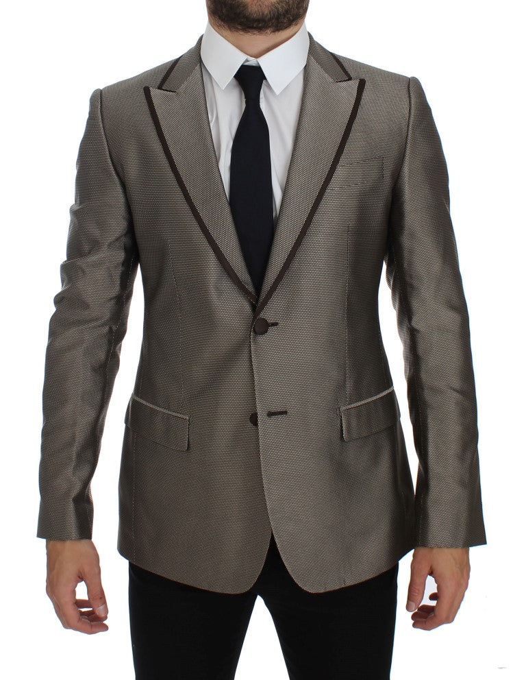 Dolce & Gabbana 100% Silk; Lining 50% Rayon blazer in brown