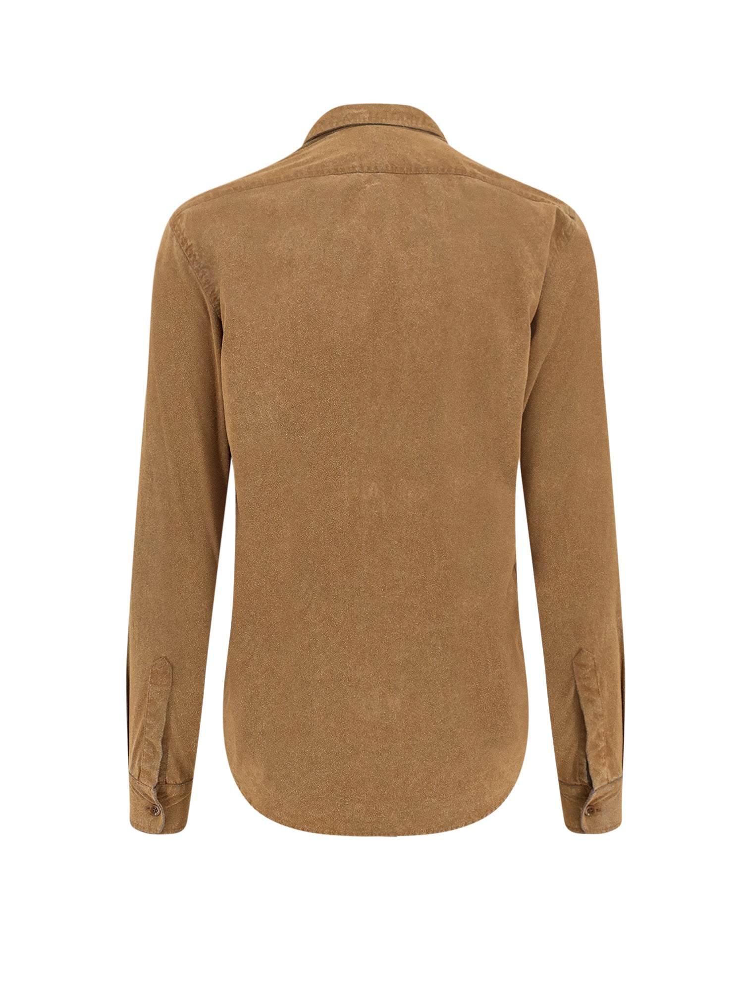 Aspesi Shirts Chambray Floccato Suede