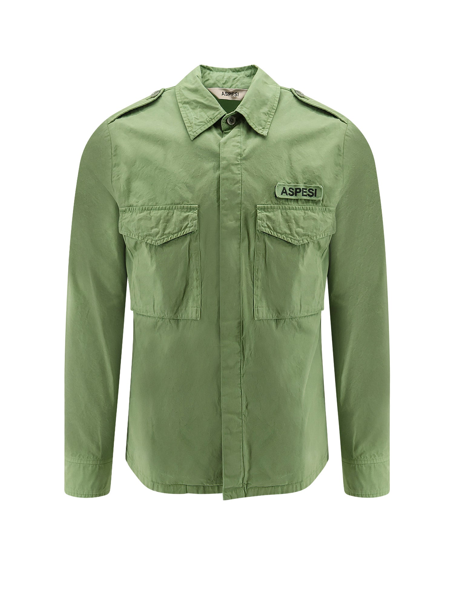 Aspesi Shirts Pistachio Cotone