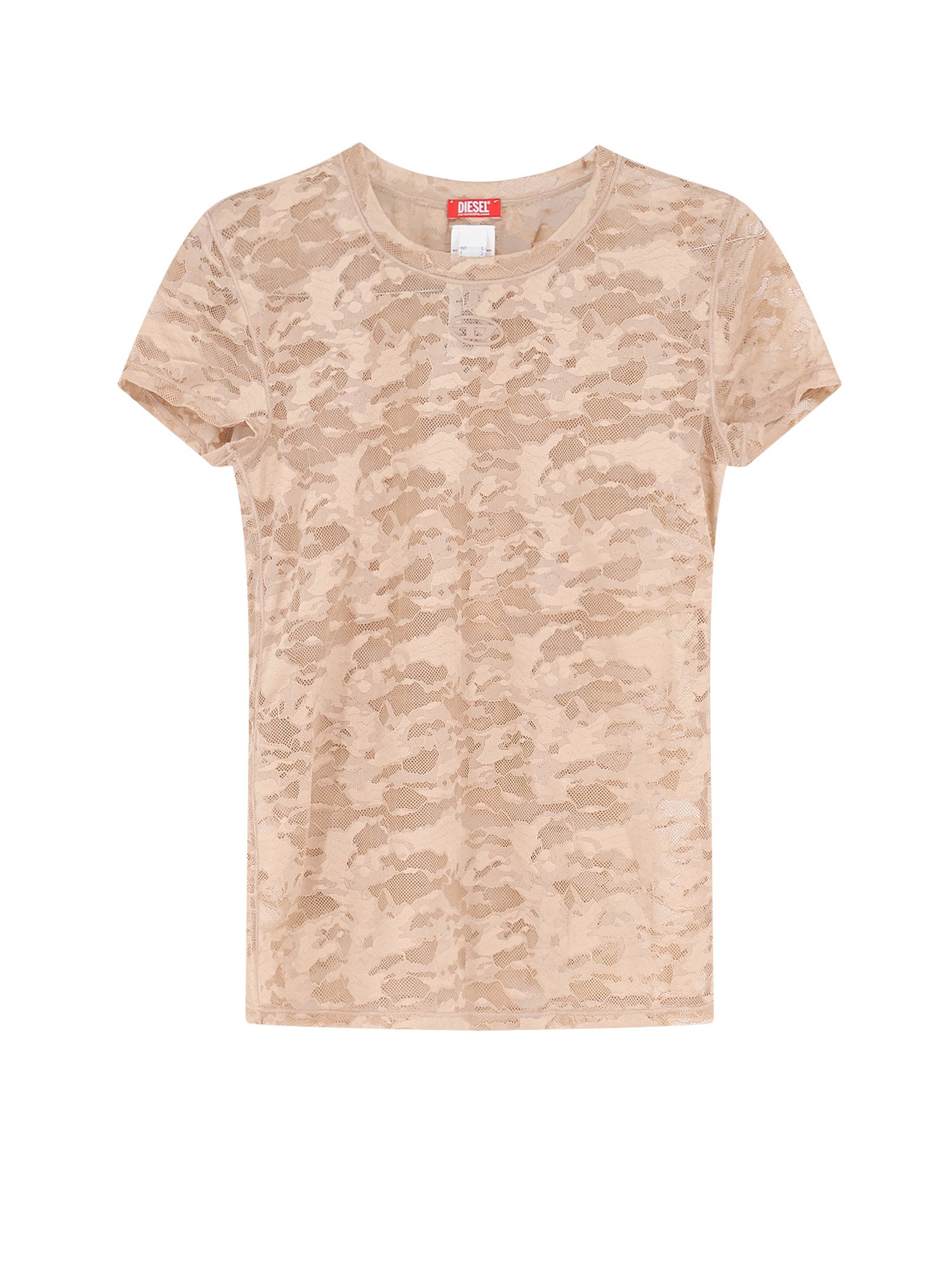 Diesel T-shirts and Polos Pink Nylon Elastan