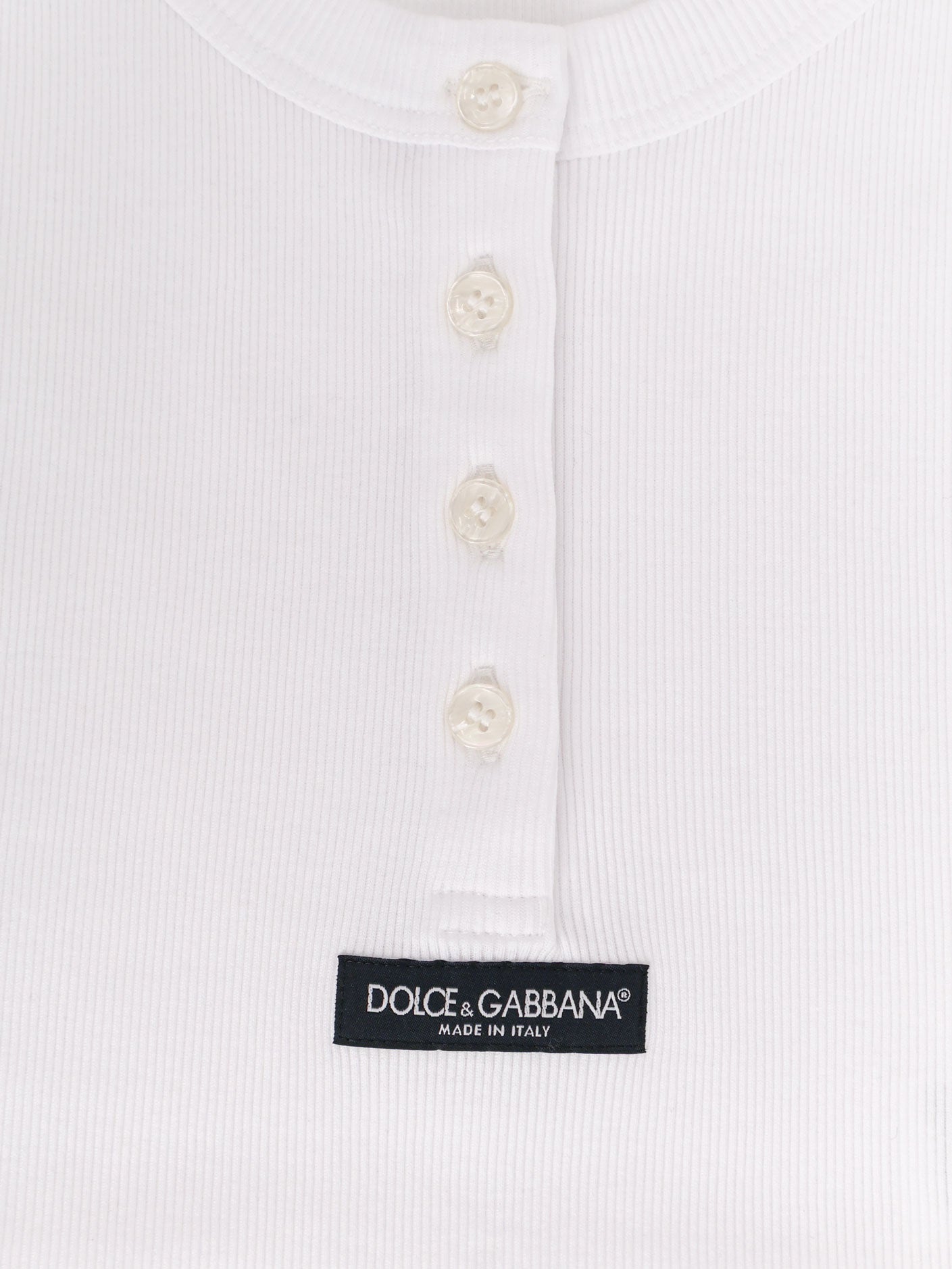 Dolce & Gabbana T-shirts and Polos Biancoottico Cotone