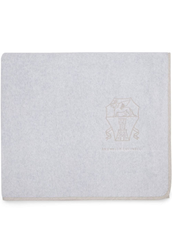 Brunello Cucinelli Cotton 100% beach towel in light grey